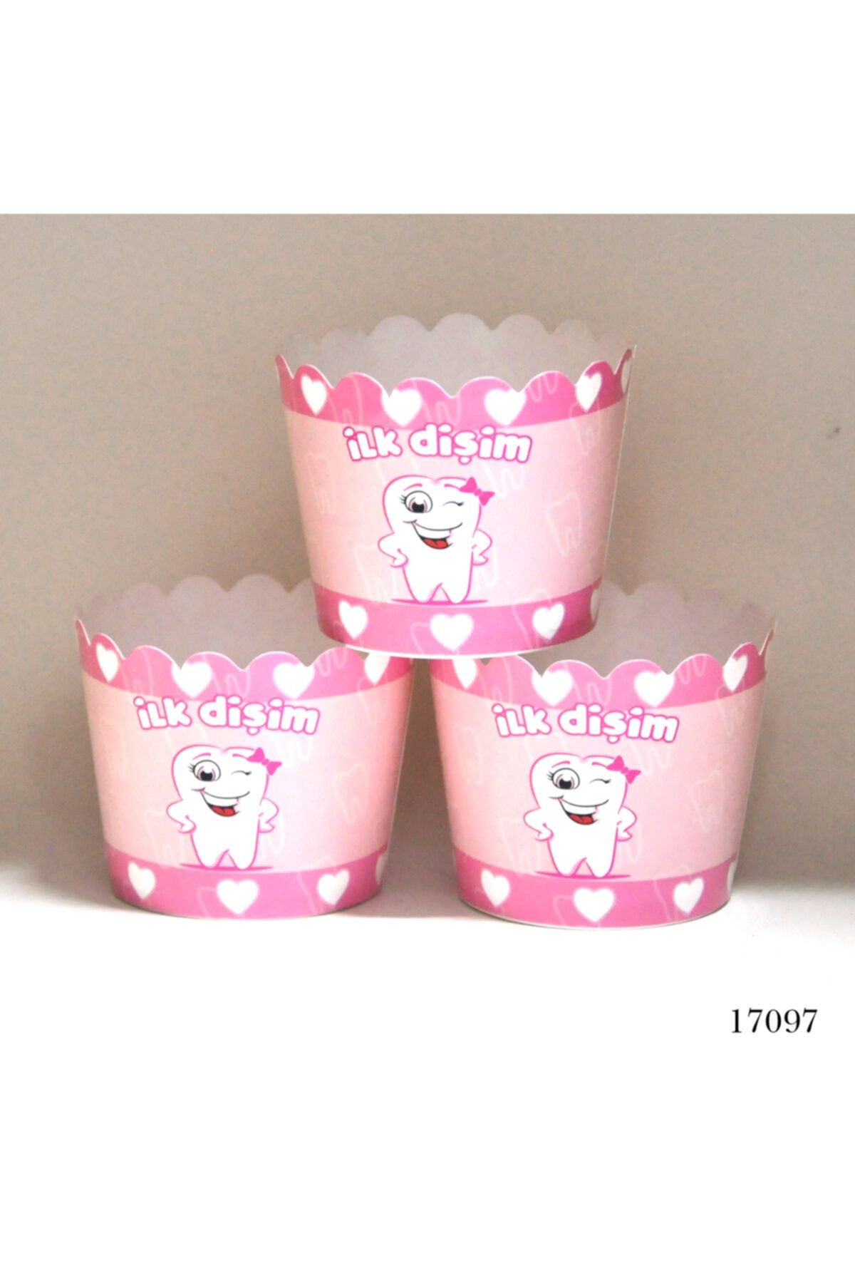 Lora Davet Cupcake Kabı Ilk Dişim (25 Adet) (pembe)