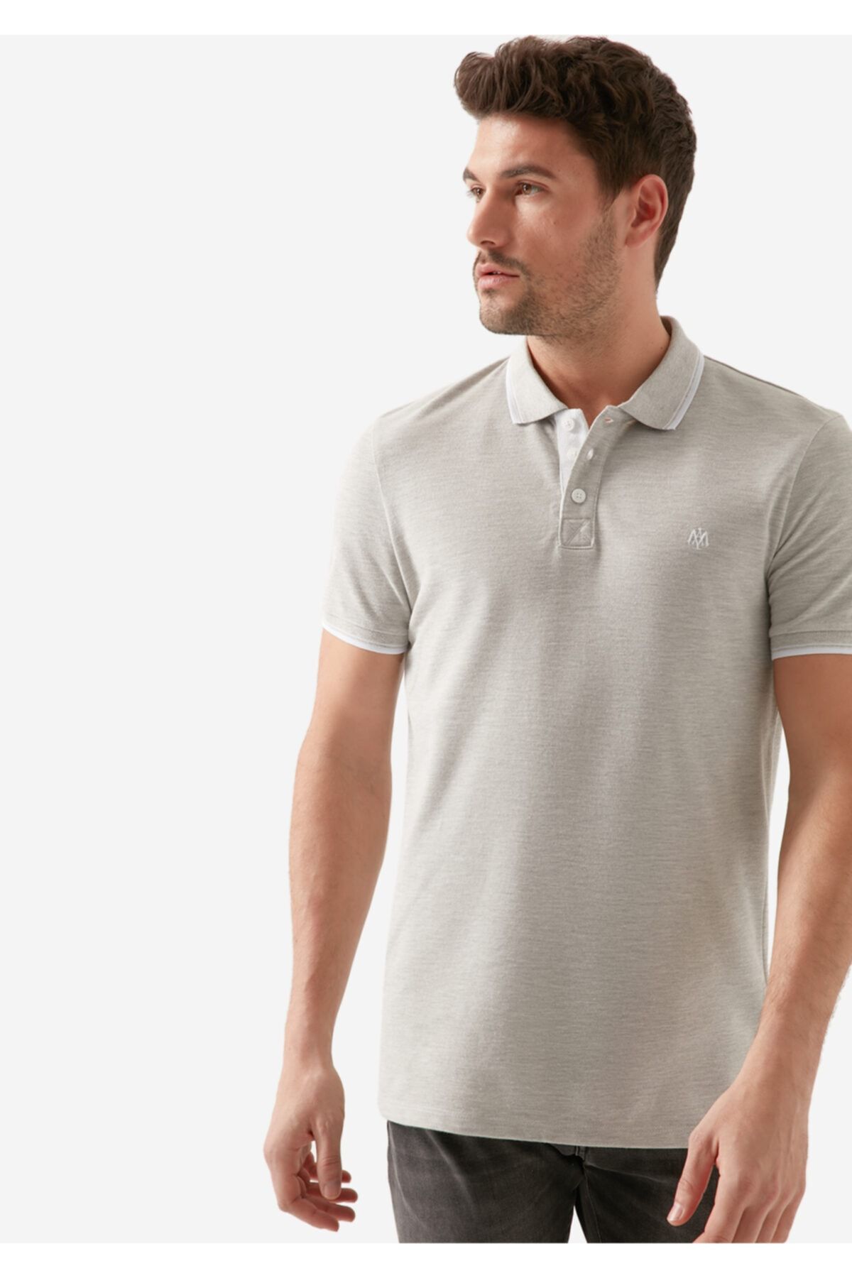 Mavi Erkek Gri Polo Yaka  T-Shirt