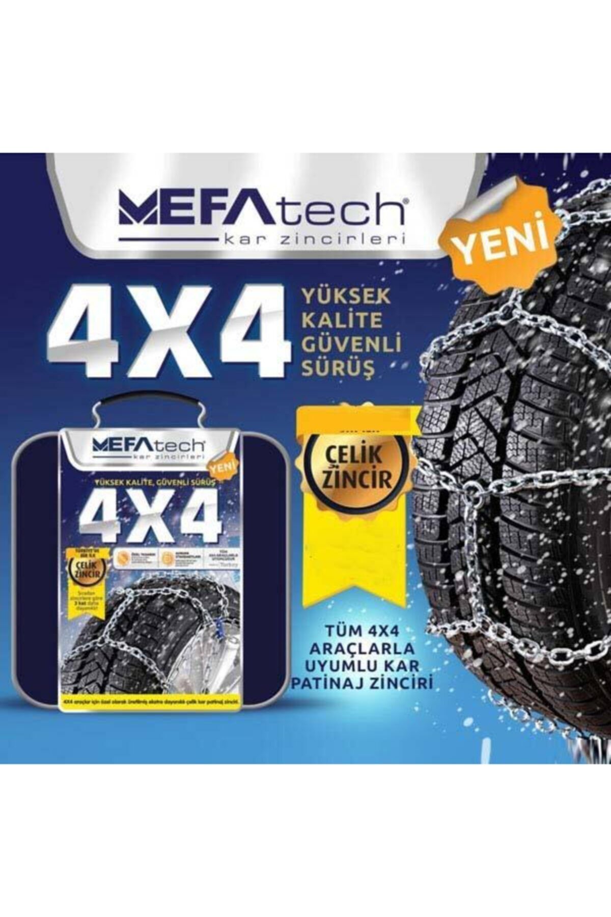 MEFATECH 4x4 Takmatik Kar Patinaj Zinciri 235/55x18 No 1200