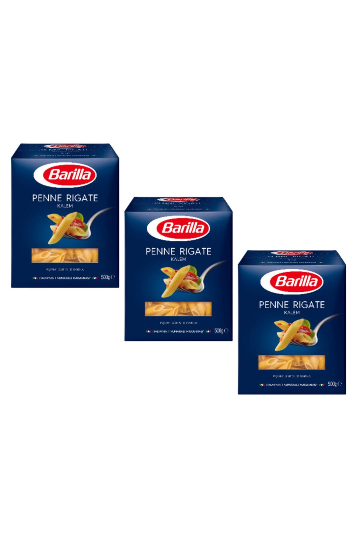 Barilla Kalem Makarna (penne Rigate) 500 Gr. X 3 Adet
