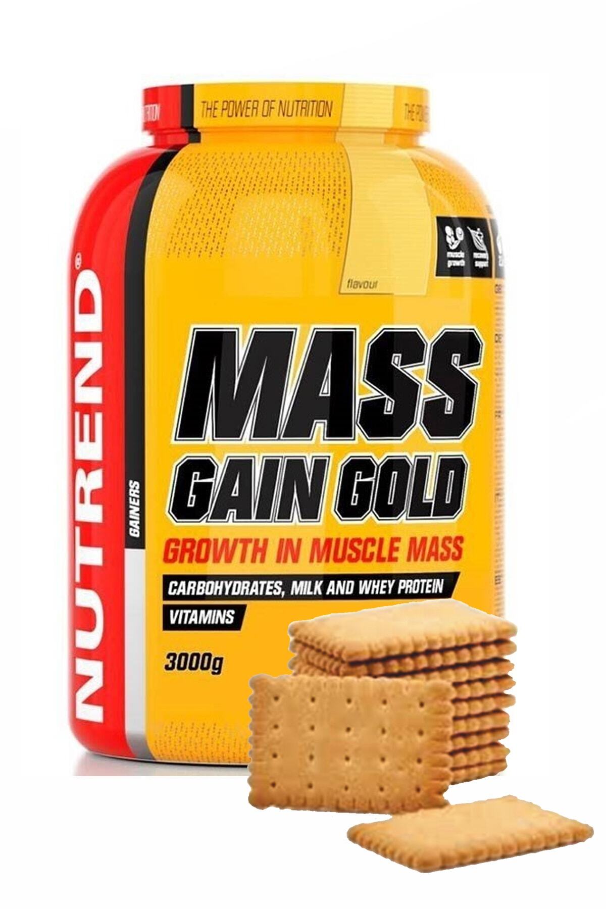 Nutrend Mass Gain Gold 3000 Gr Bisküvi Aromalı Kilo Aldırıcı Karbonhidrat Hacim Vücut Geliştirme