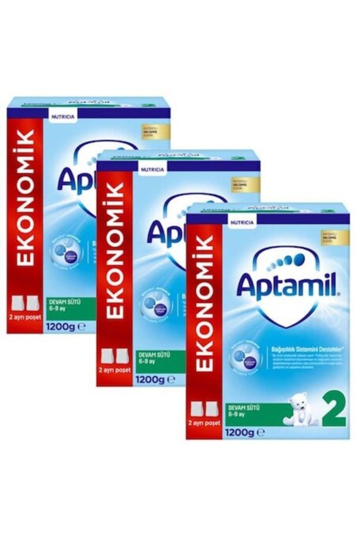 Aptamil 2 Devam Sütü Yeni Formül 1200 gr X 3 Adet