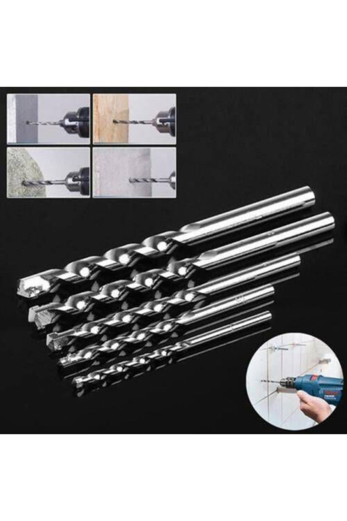 depolife duvar beton delme matkap ucu seti 5 adet elmas uc matkap ucu takimi 6mm 7mm 8mm 10mm 12mm fiyati yorumlari trendyol