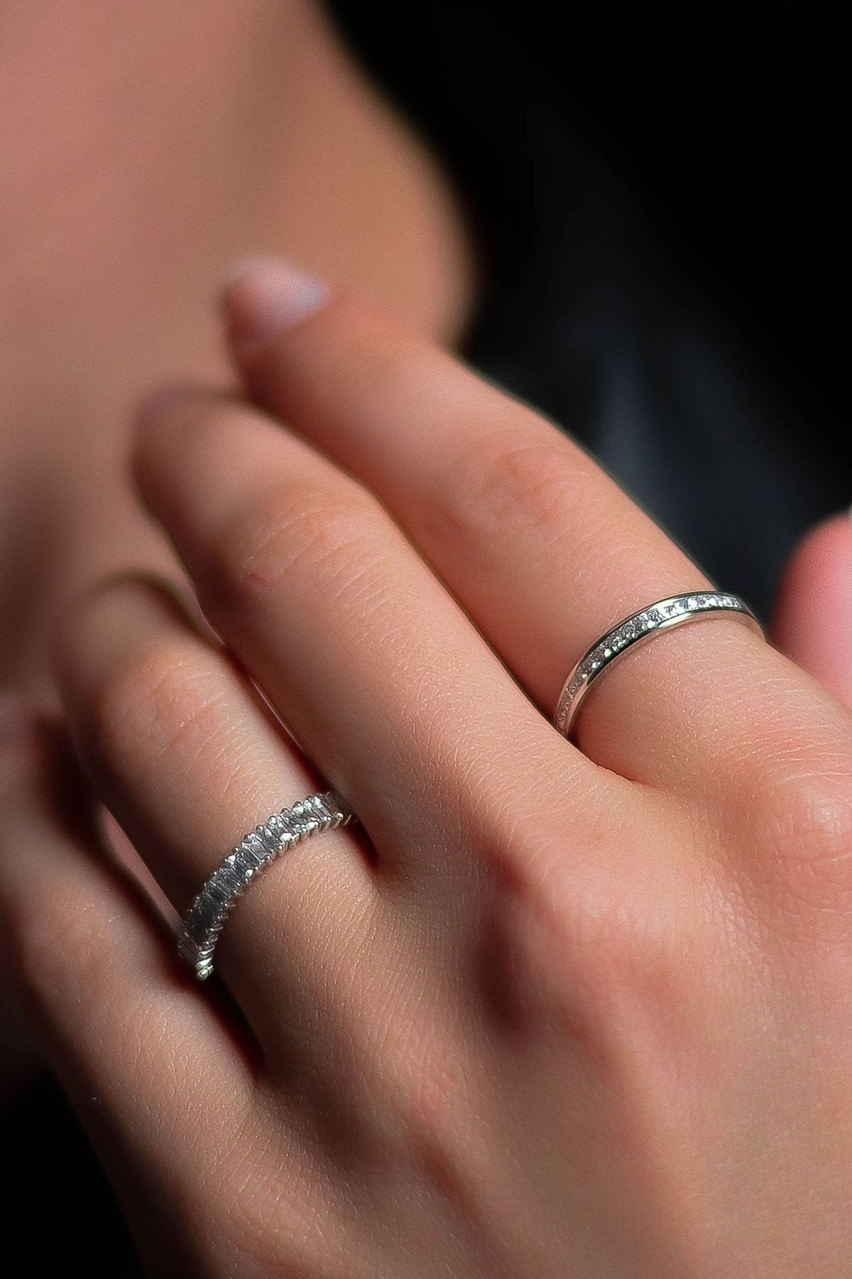 Parle Jewellery Pırlantalı Elise Kadın Yarımtur Alyans Yüzük