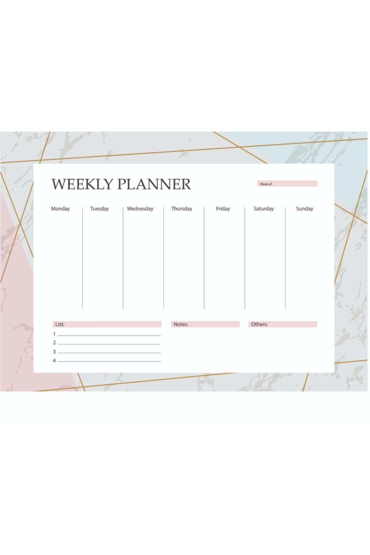 FAMMDESİGN Haftalık Planlayıcı- Weekly Planner