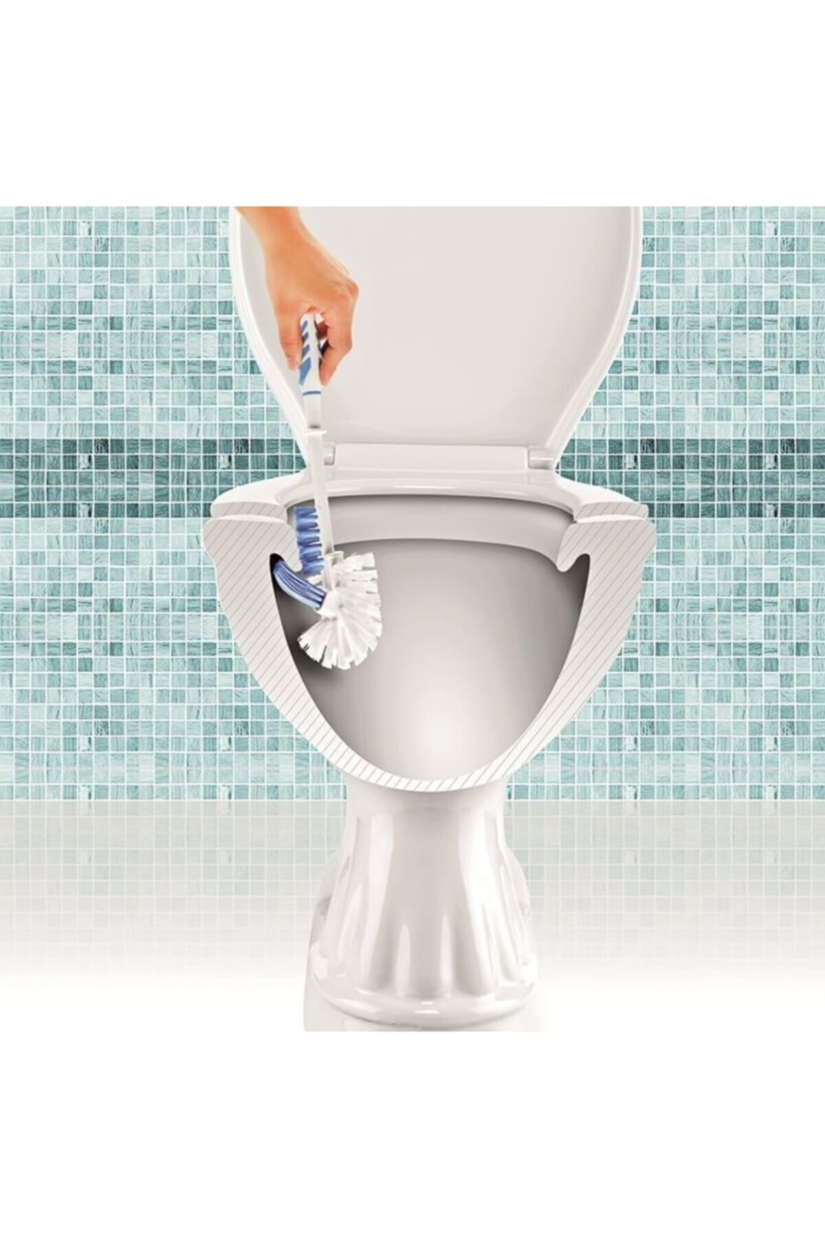 B23 TREND B&K MUTFAK Titiz Klozet Fırça Seti Kaymayı Engelleyen Ergonomik Sap Tasarımı