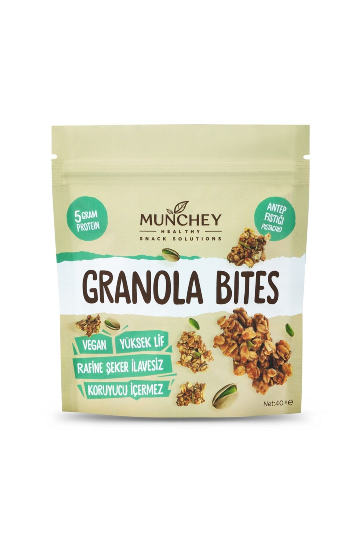 MUNCHEY Antep Fıstıklı Granola Bites - 40g