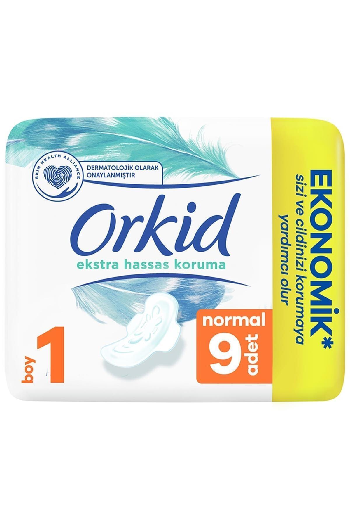 Orkid Extra Hassas Koruma Tekli Hijyenik Ped Normal 9'lu (boy 1)