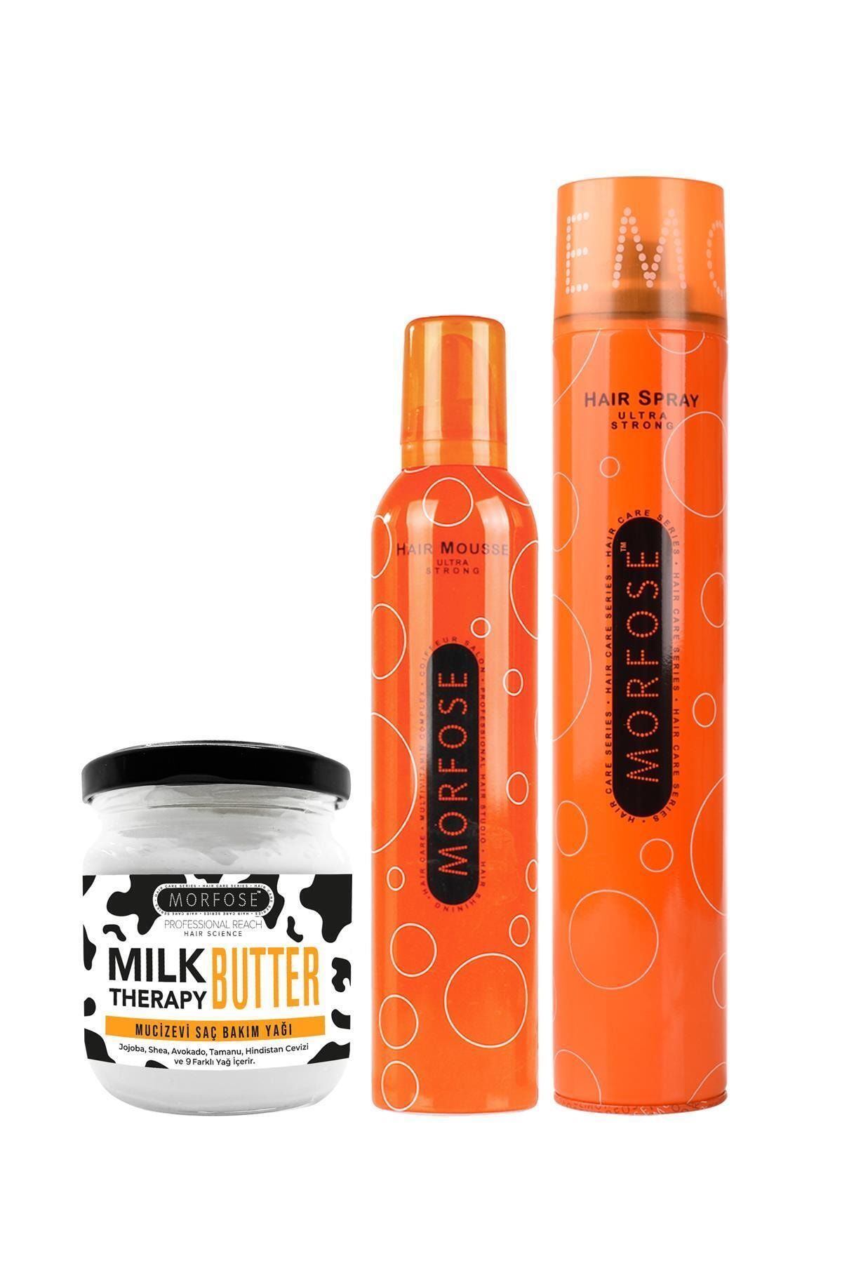 Morfose Milk Therapy Butter + 400 Ml Ultra Strong Saç Spreyi + 350 Ml Ultra Strong
