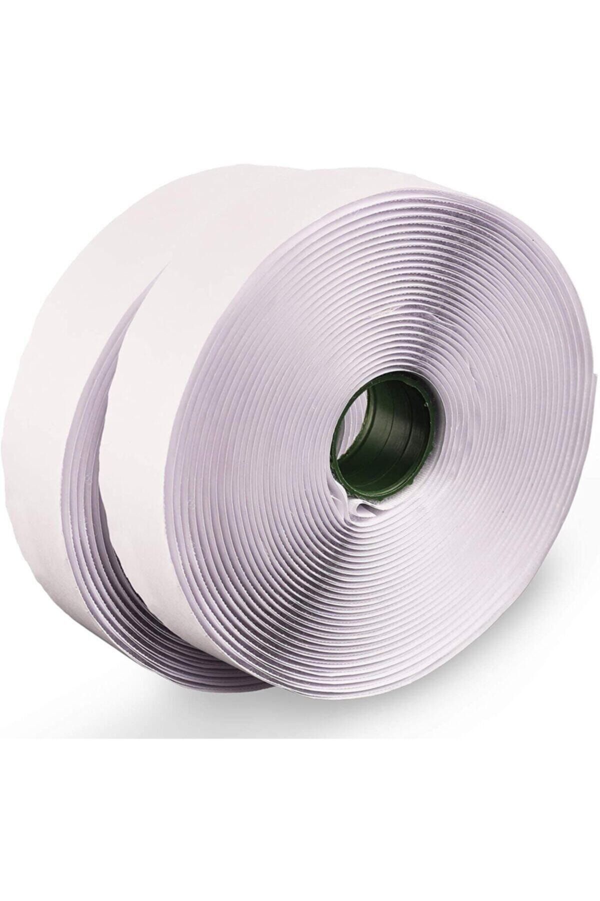 Kotex Beyaz Cırt Cırtlı Bant 5 Metre Cırt Bant (Amerikan Fermuarı) 2 Cm Genişliğinde 5 Mt