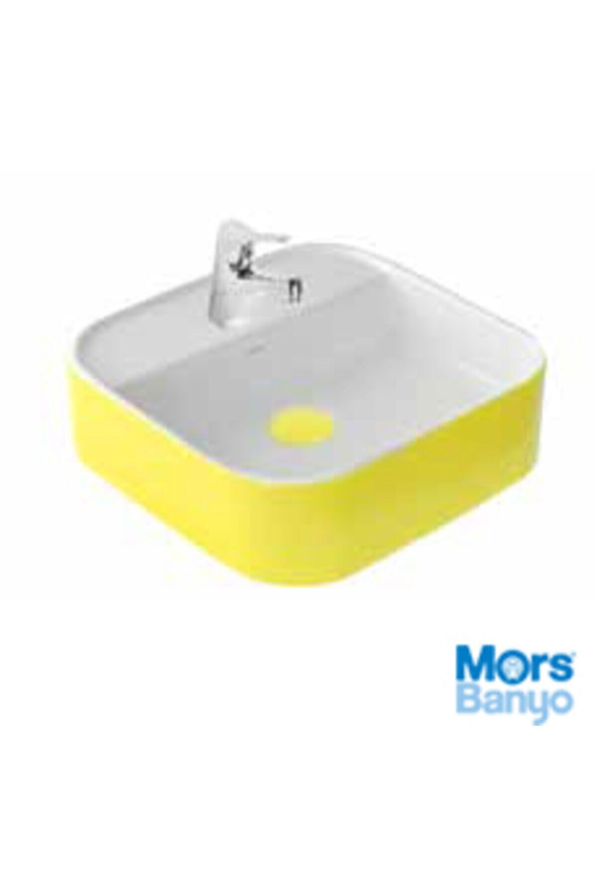 GÜRAL VİT Nova Mobılya Ustu Lavabo Dış Sarı/iç Beyaz(42x42)
