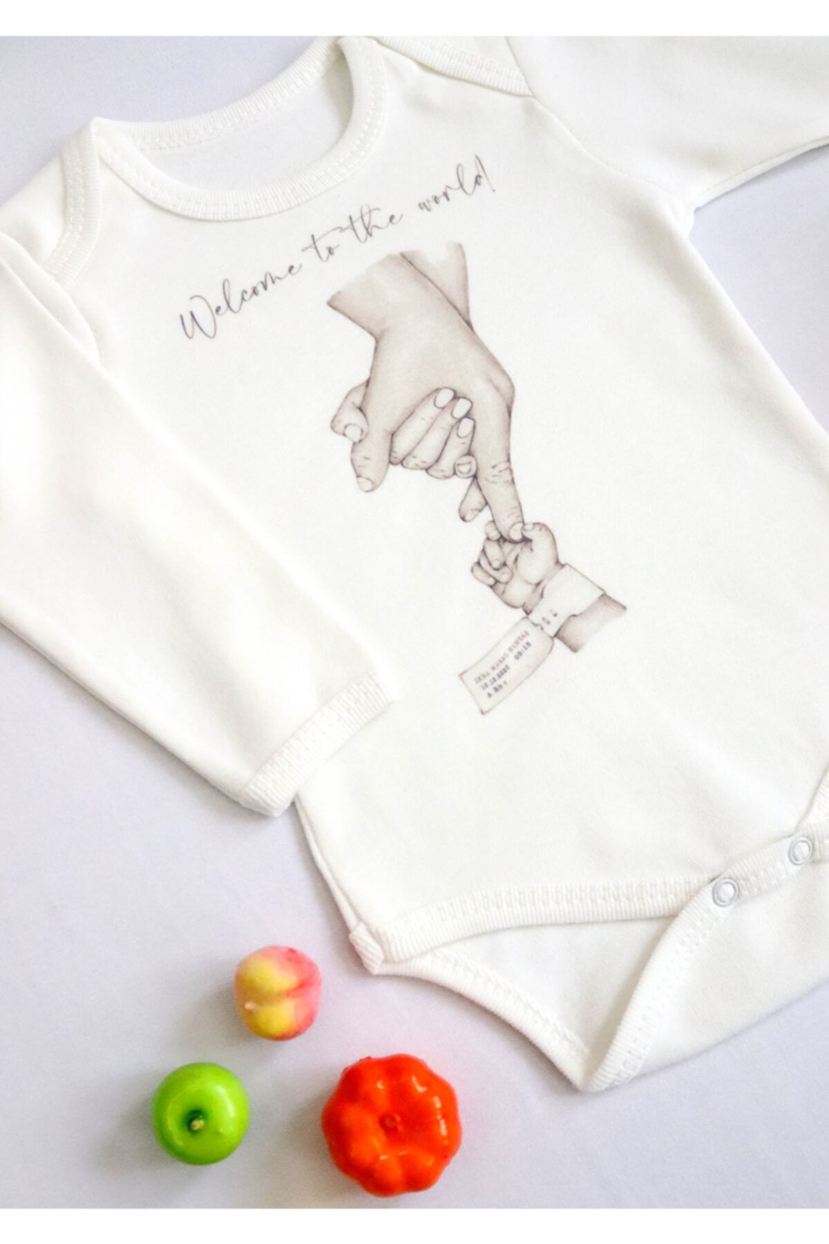 TILSIM STORE Unısex Bebek Dünyaya Hoşgeldin Baskılı Body Zıbın