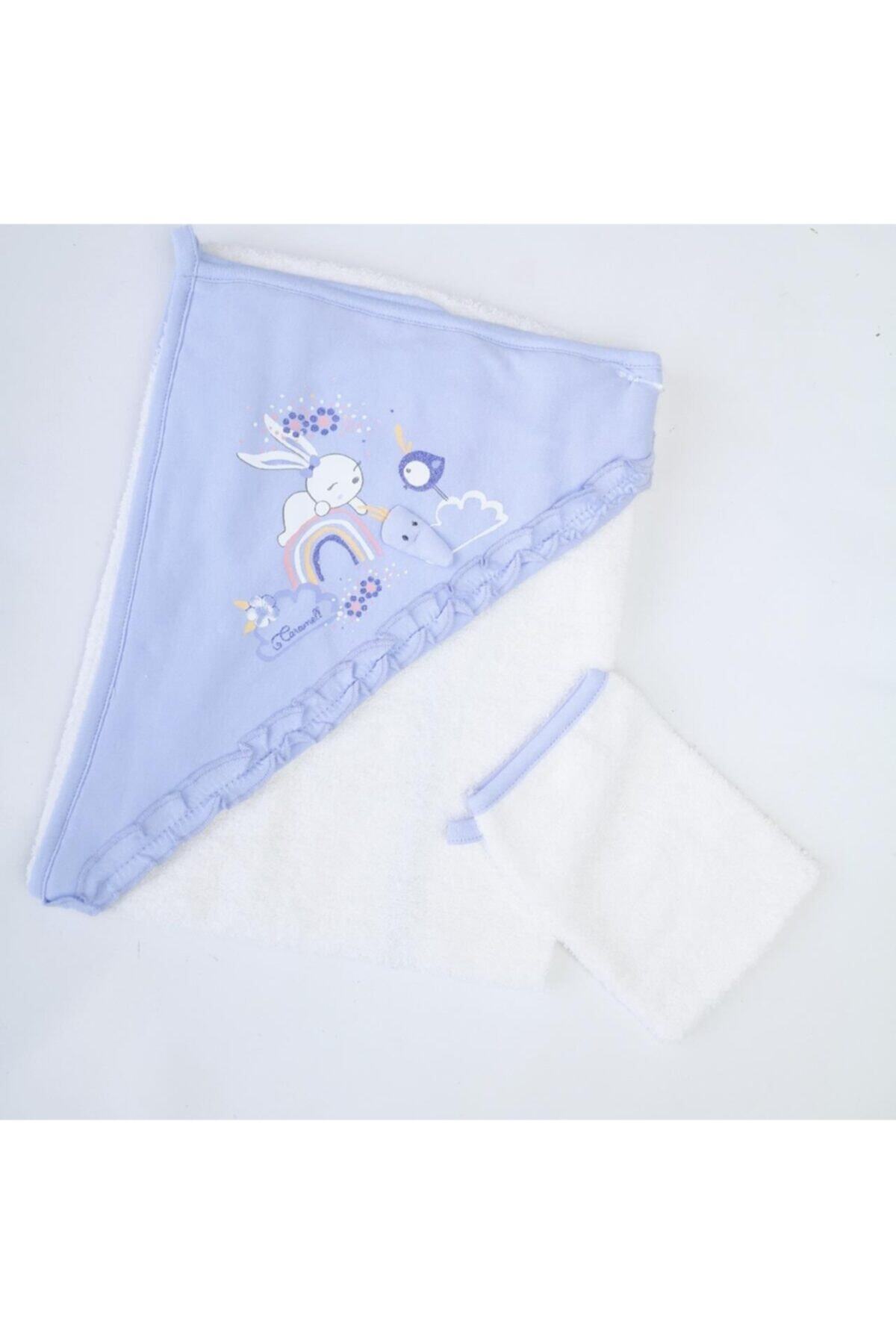 Caramel Lila Rabbit Girl Havlu Lif 2 Li Kız Bebek Takım