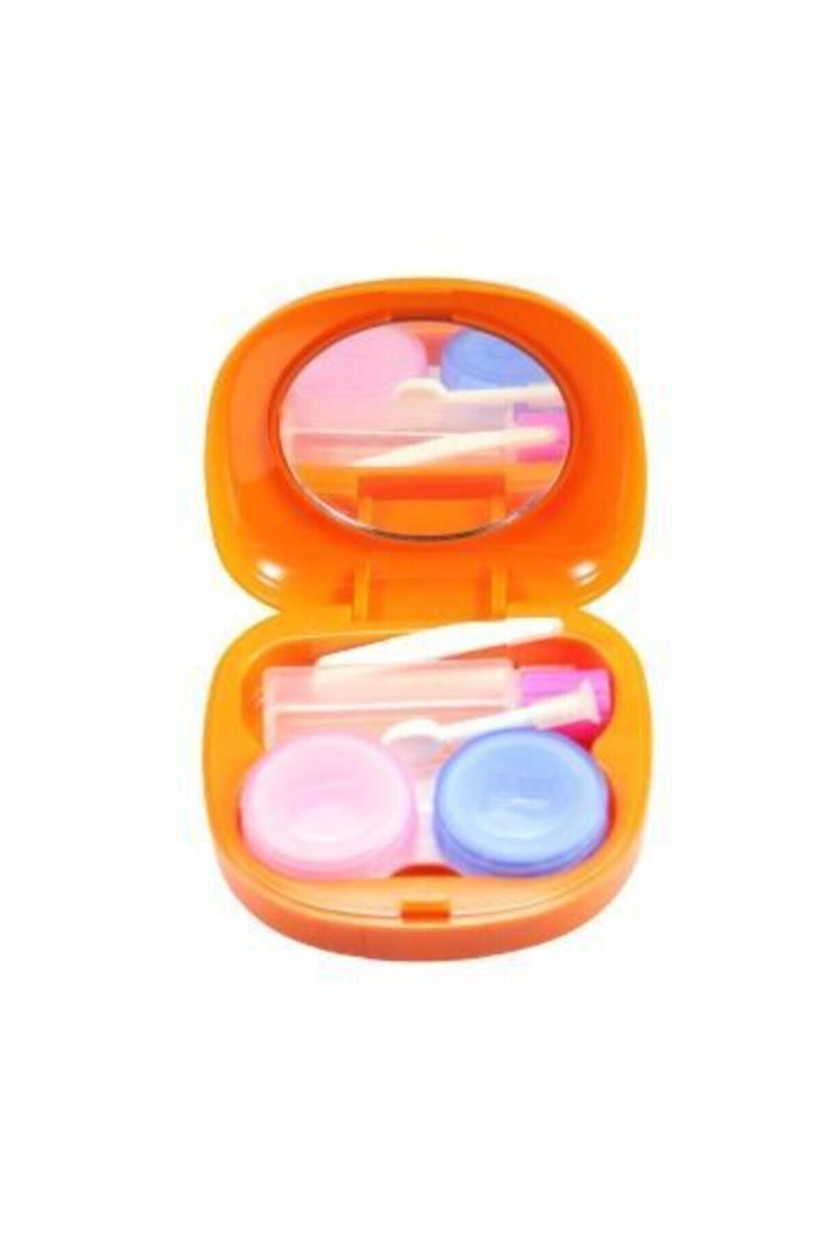 Ozan Optik Kontakt Lens Saklama Kabı Lens Kutusu + Ayna+Cımbız+Solüsyon Kutusu + Lens Kabı + Lens Takma Kiti