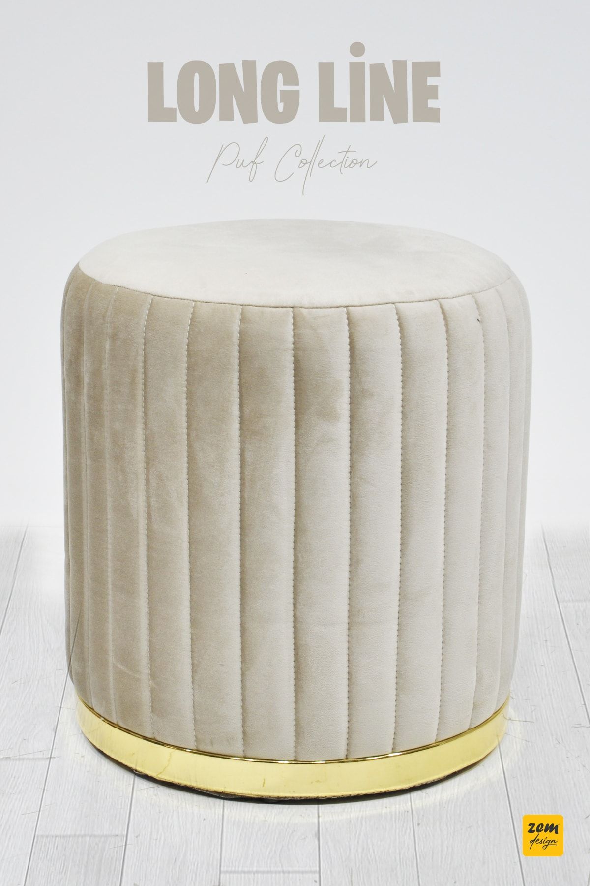 Zem Long Line Cream - Gold Puf