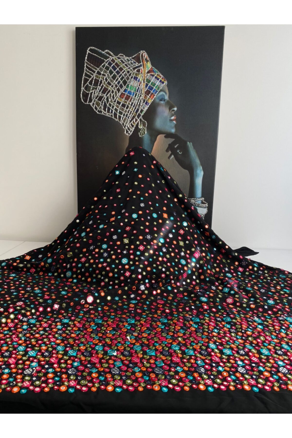 Hayalet kumaş Özel El Dokuma Hint Kumaşı