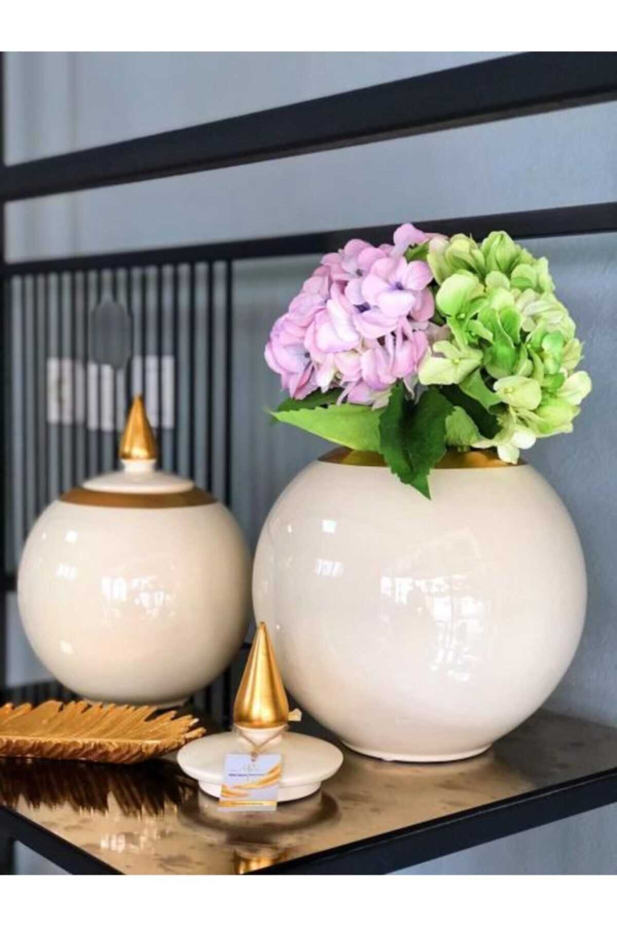 MS DECOR Ev Dekorasyon 2'li Şık Vazo