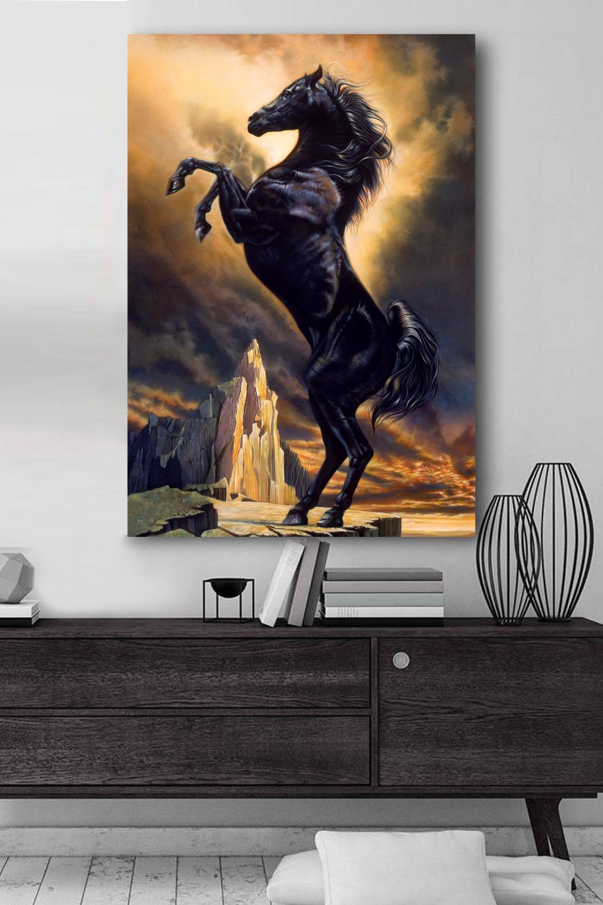 ColorVision Şahlanan At Kanvas Tablo 70x100cm