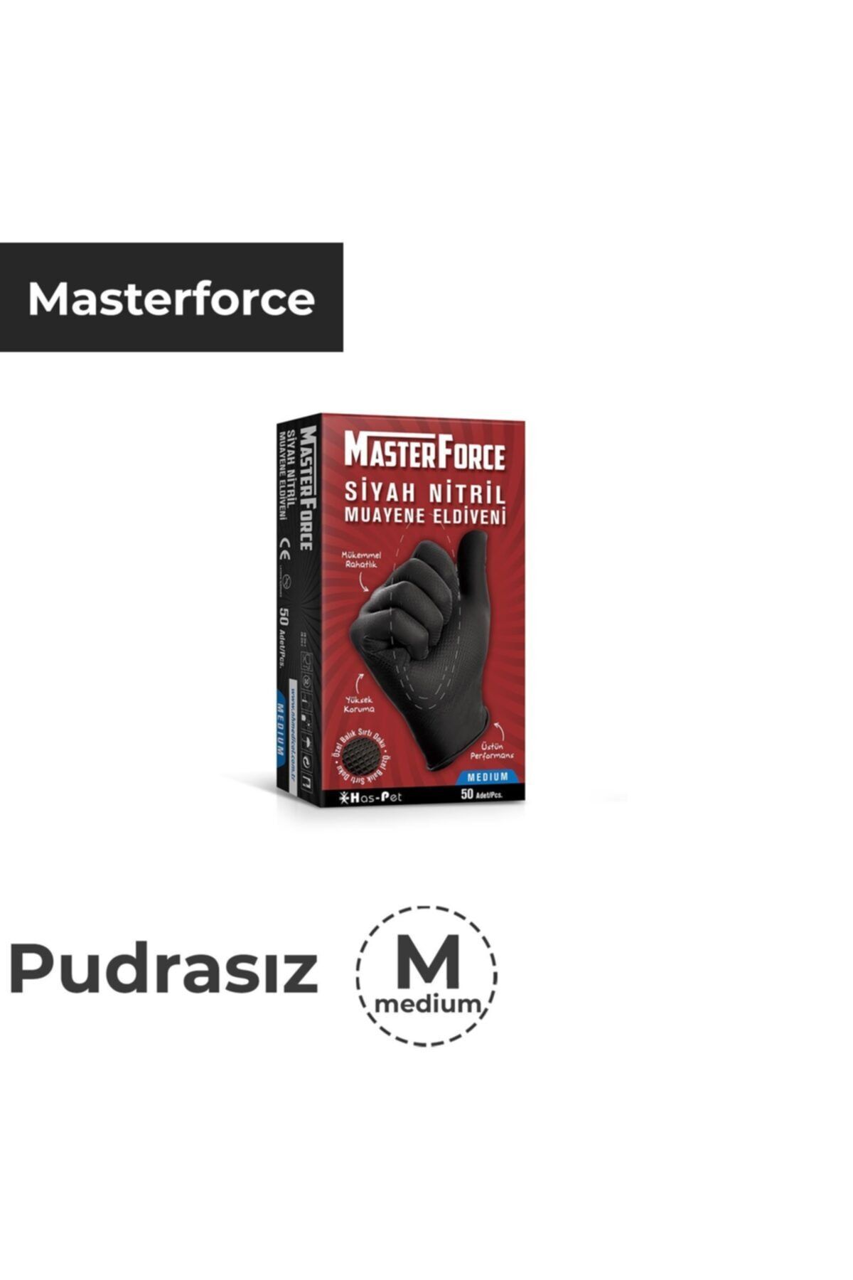 HasPet Master Force Nitril Eldiven M Beden