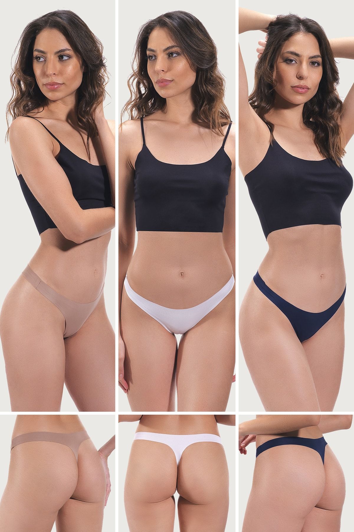Cottonhill Basic Lazer Kesim Tanga Külot 3'lü Paket - 2