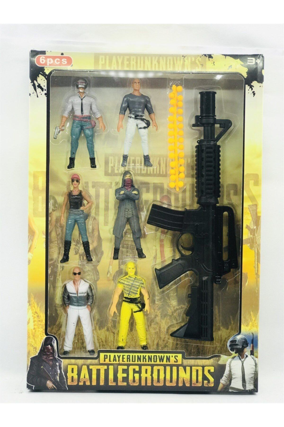 Can Ali Toys Pubg 6lı Figür Boncuk Atan Silah Oyuncak Set Oyuncak Pubg Figürleri Ve Silah Scntoys