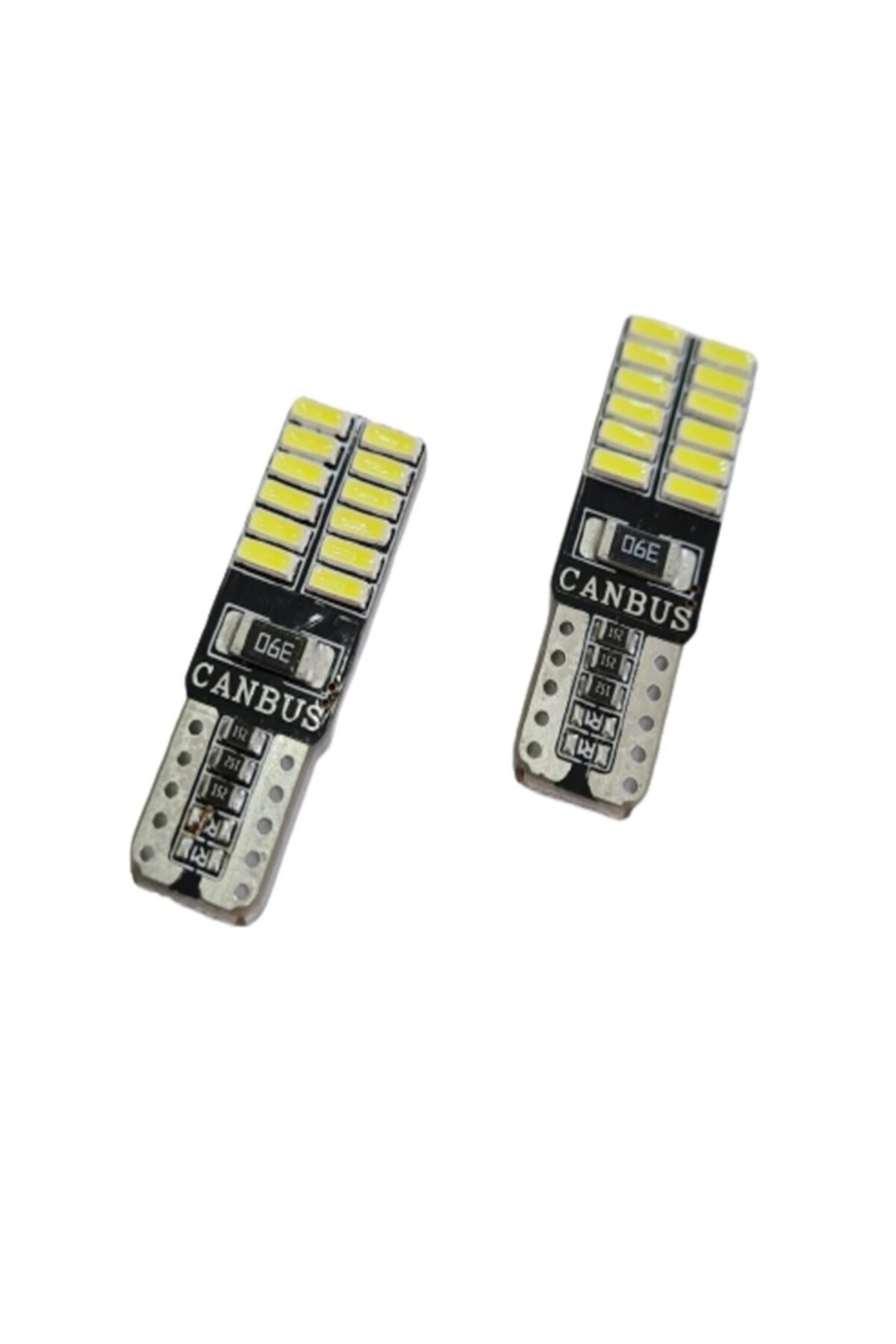CANBUS Larimar Led Ampul Dipsiz Beyaz 24 Led 12v - 2 Adet Motosiklet Otomobil Ampul Beyaz 24 Led