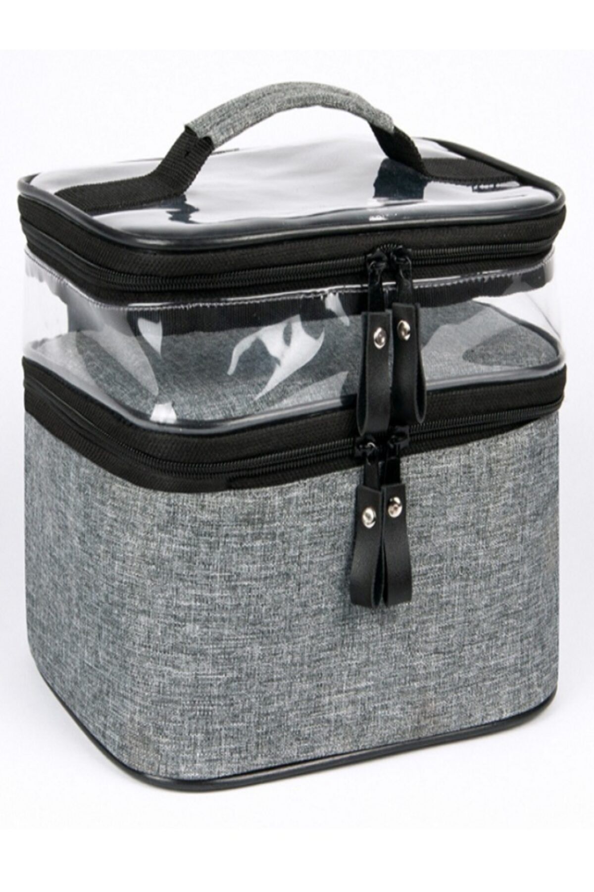 Ankaflex Makeup Bag Transparent Compartment Makeup Bag Double