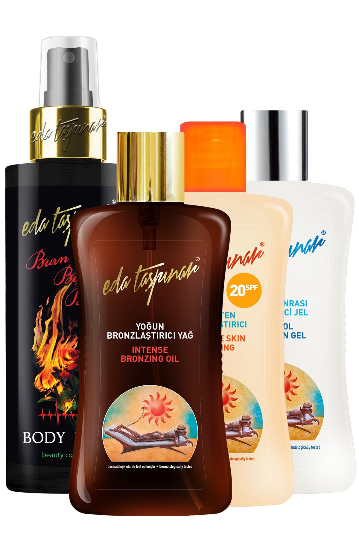 Eda Taşpınar Yoğun Bronzlaştırıcı Yağ - Beyaz Ten Bronzlaştırıcı - Serinletici Jel - Burn Body Mist