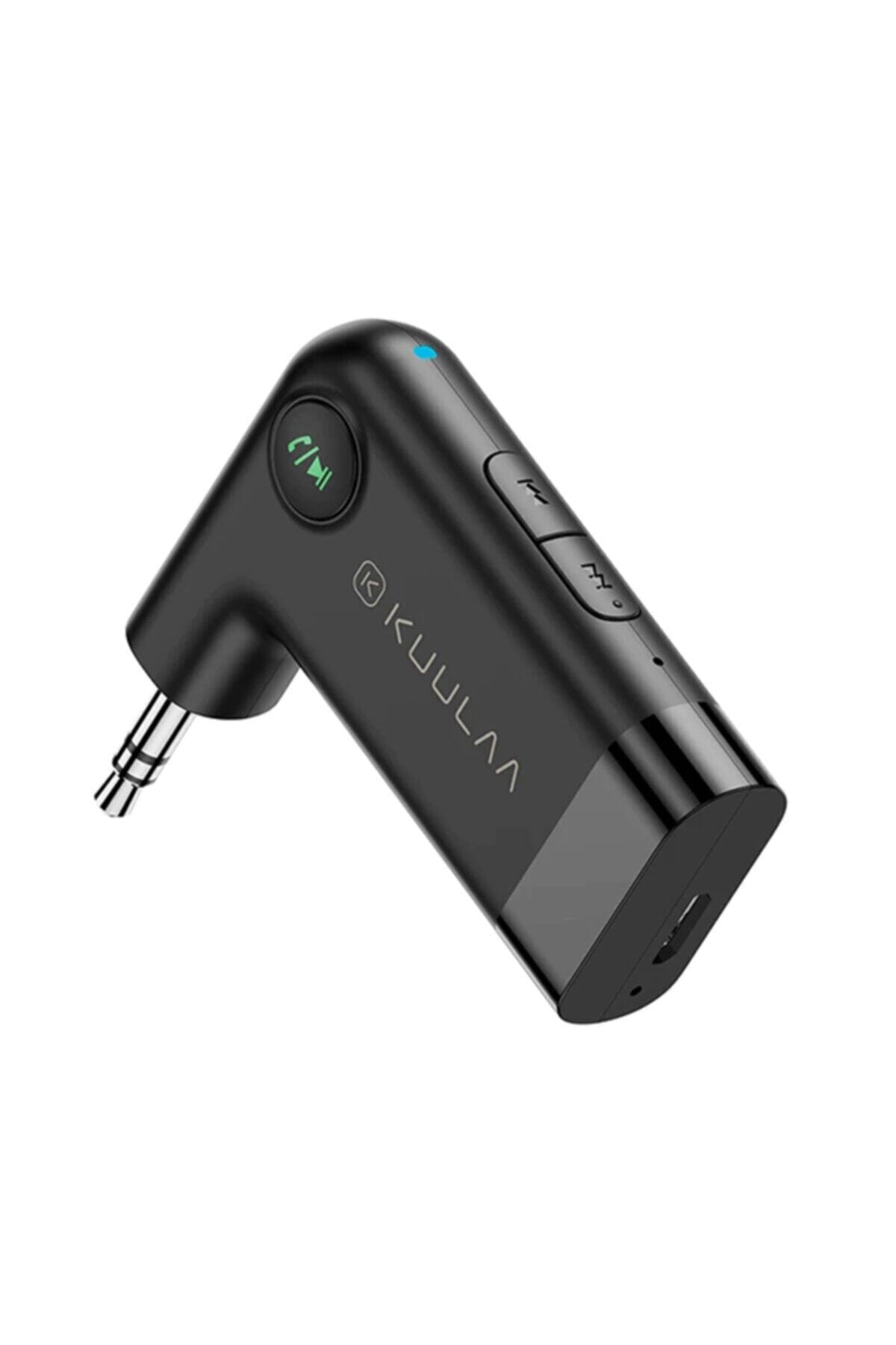 Ally Mobile Kuulaa Wireless Bluetooth 5.0 3.5mm Jack Aux Araç Ses Aktarım Kiti Adaptöru Siyah