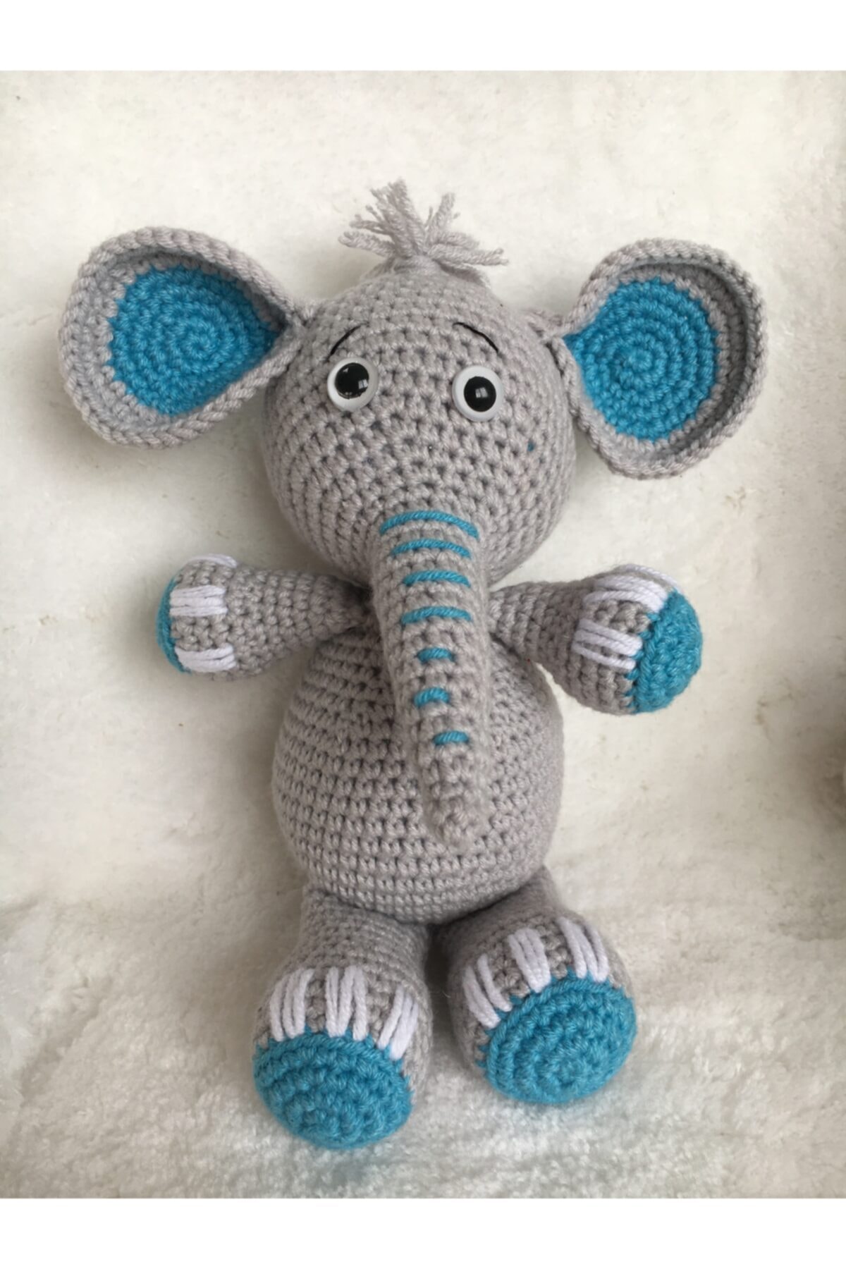 USTAHOBİEVİ Amigurumi Minik Fil Mavi