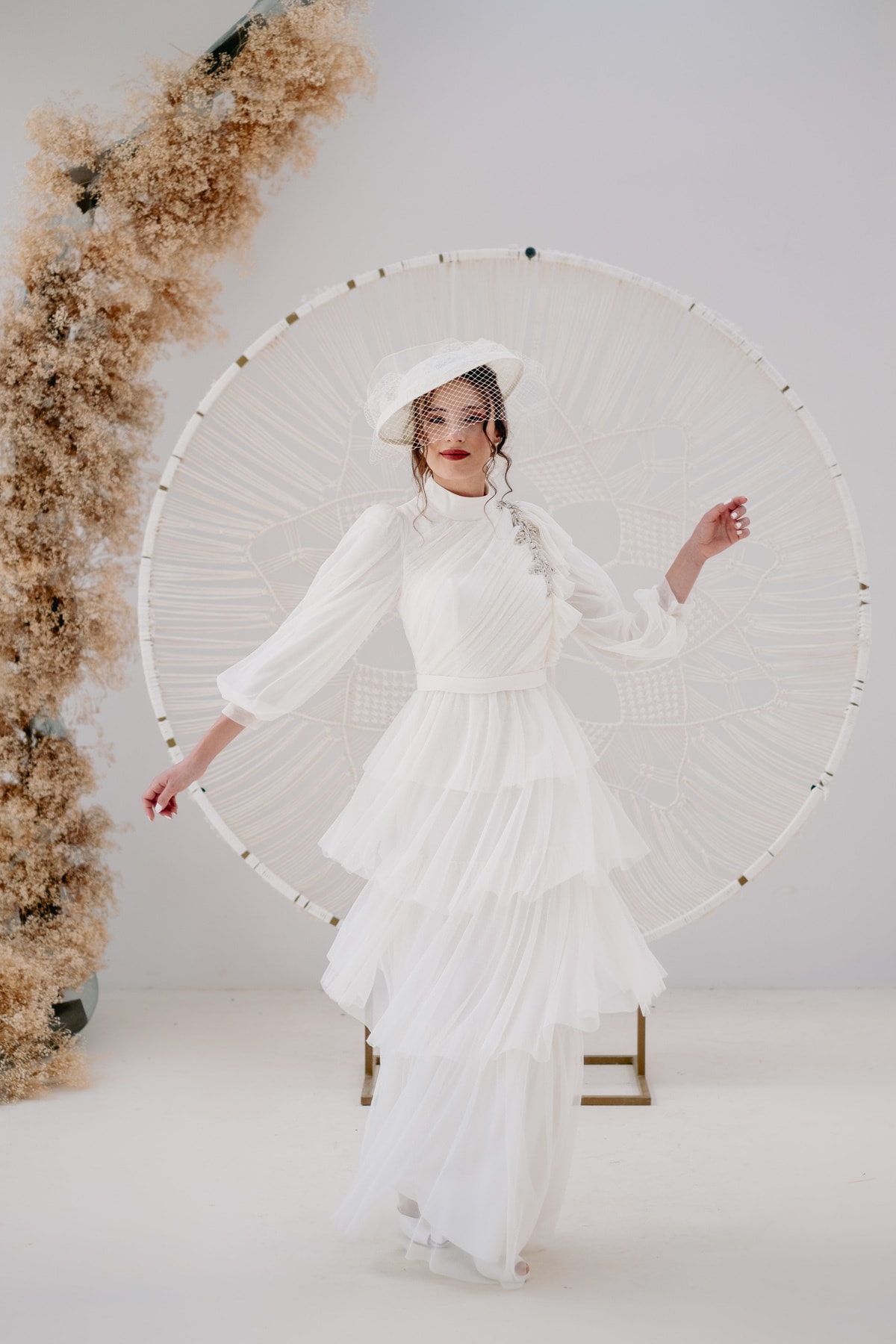 JAQAR Kat Kat Tüllü Aplik Detaylı Tül Abiye