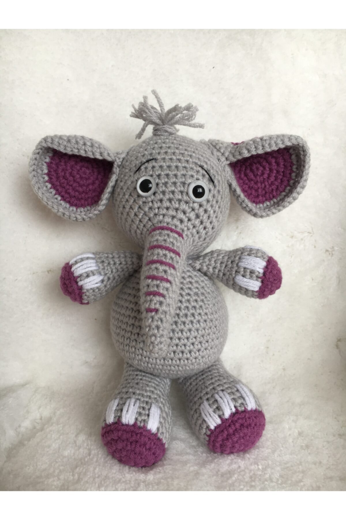USTAHOBİEVİ Amigurumi Minik Fil Mor