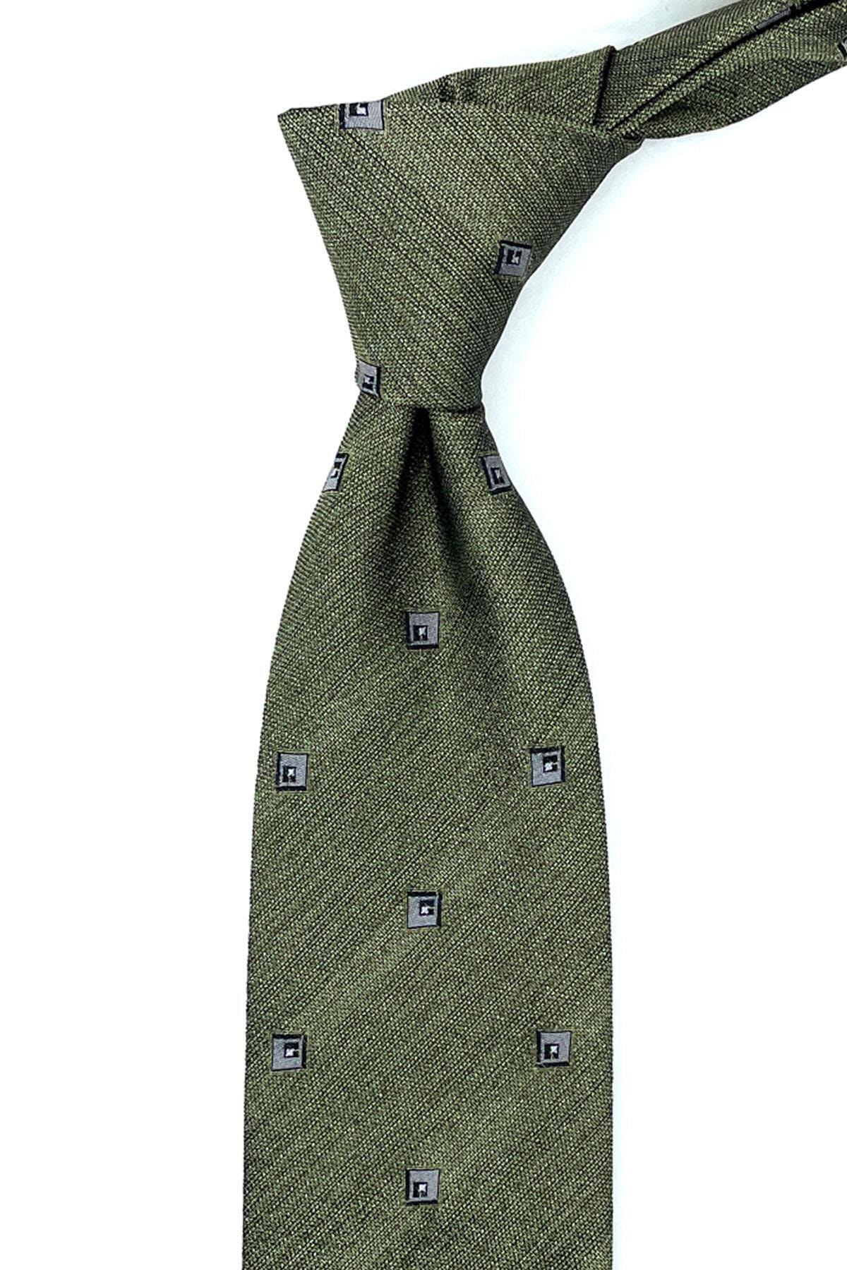 Kravatkolik Stoppa Style Yeşil Küçük Desen Italyan Ipek Kravat Ik959