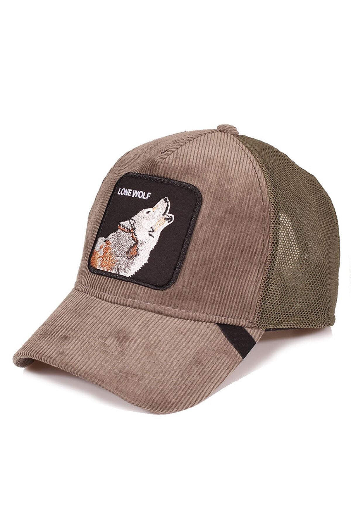 TEET Hayvan Figürlü Animal Farm Şapka Kurt Lone Wolf Resimli Cap