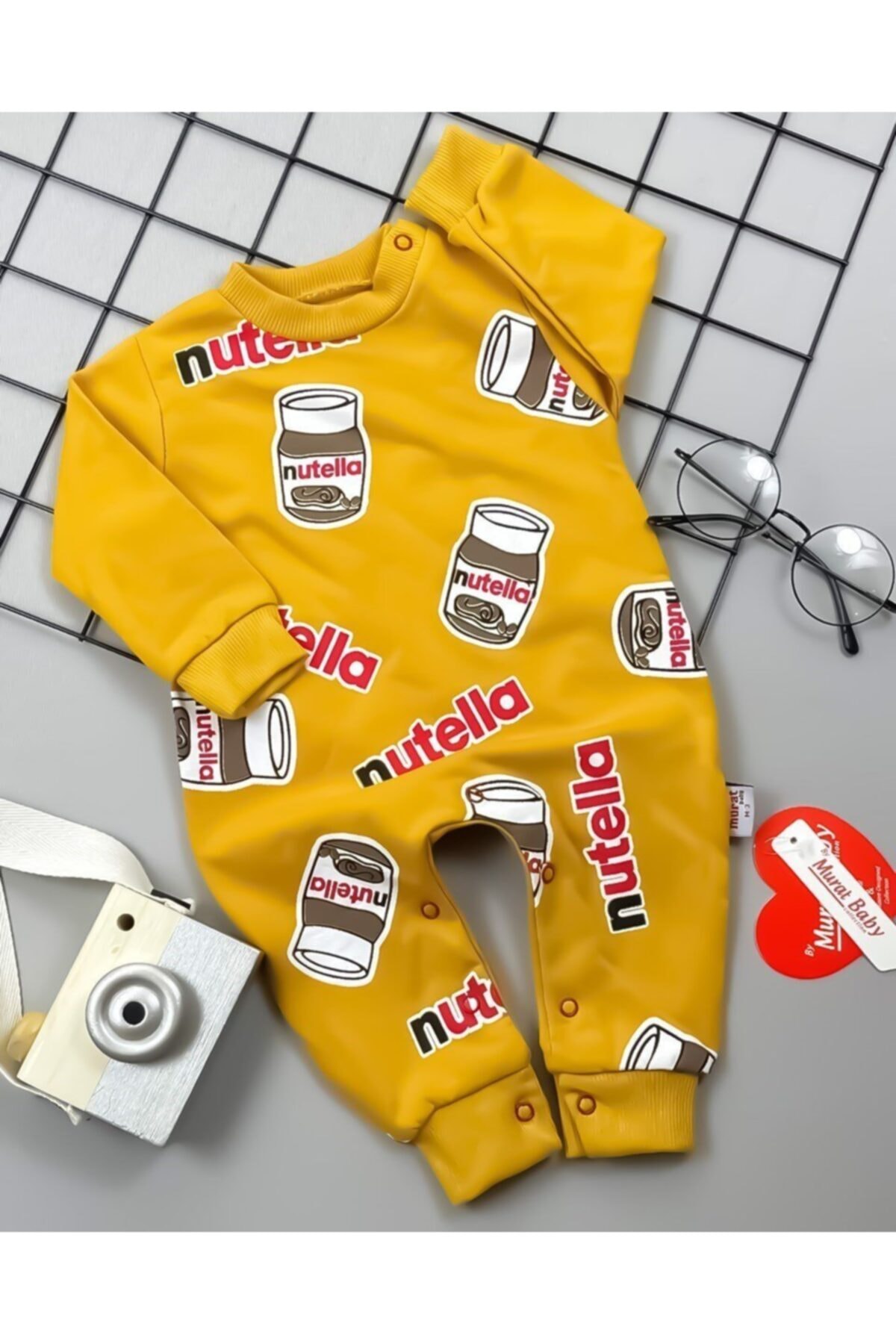 Murat Baby Nutelle Baskılı Bebek Tulum