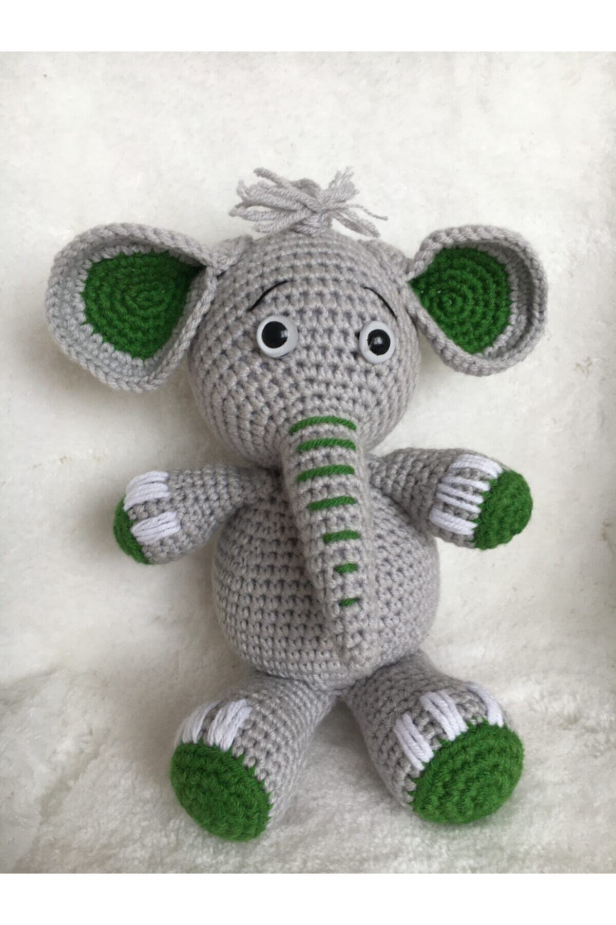 USTAHOBİEVİ Amigurumi Minik Fil Yeşil