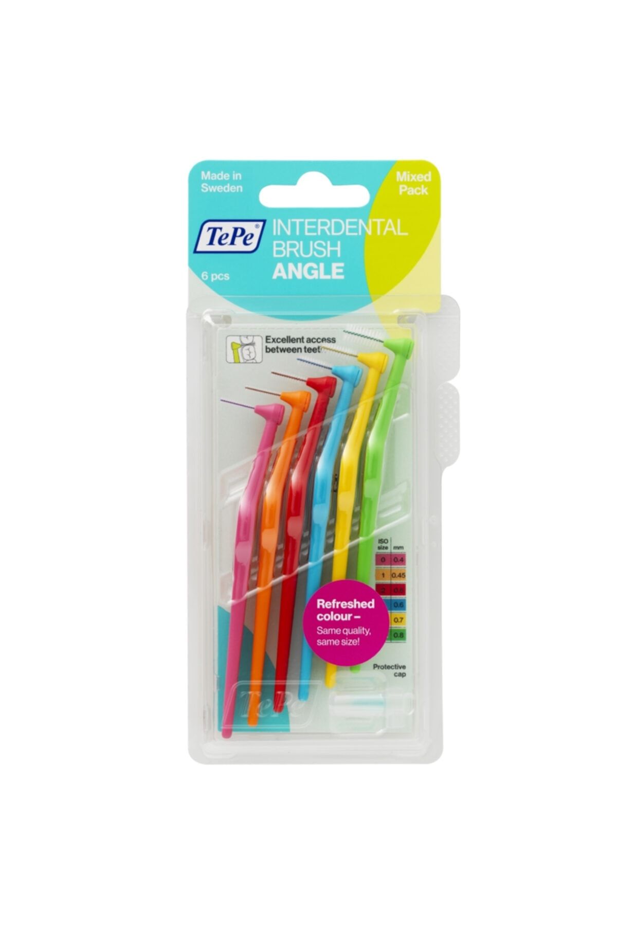 TePe Angle Saplı Arayüz Fırçası 6 Lı Mixed Pack Karışık Renk