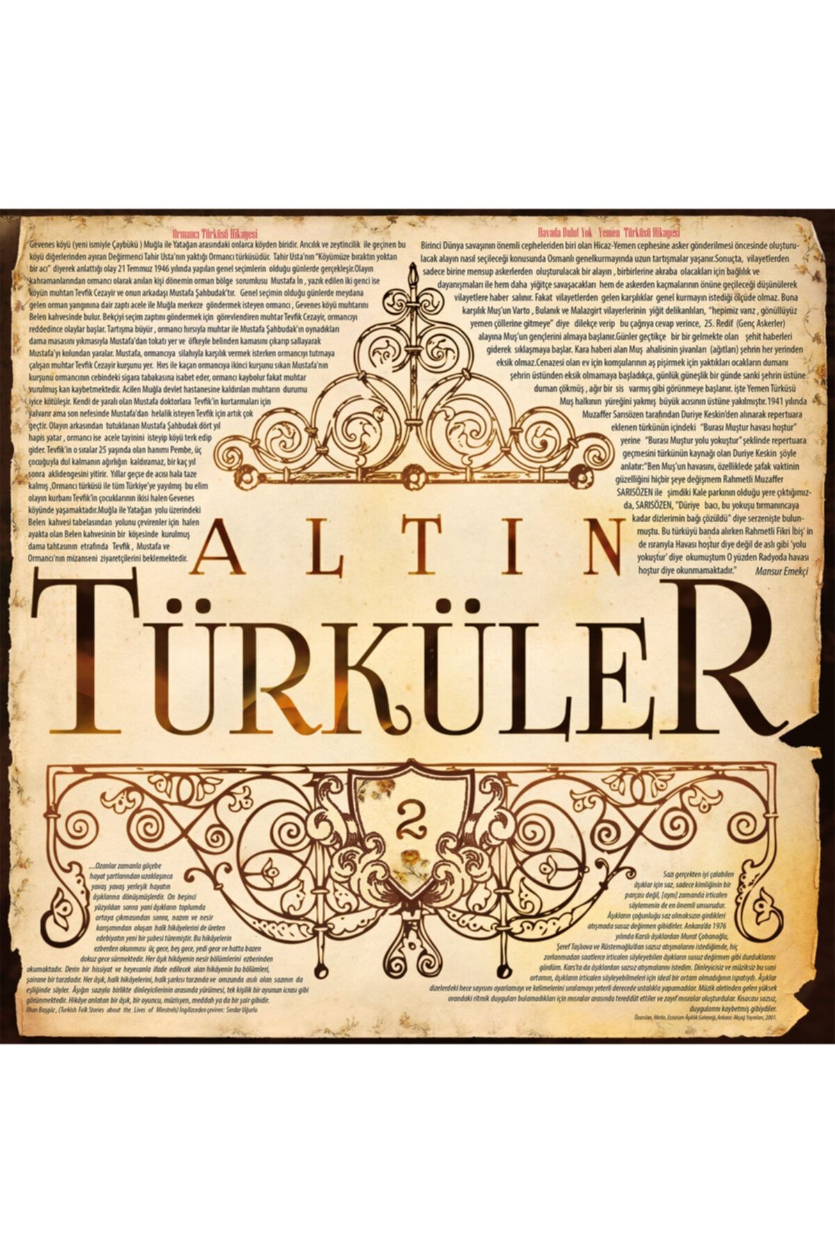 Özmüzik Plakçılık Ve Kasetçilik Altın Türküler 2 - Plak