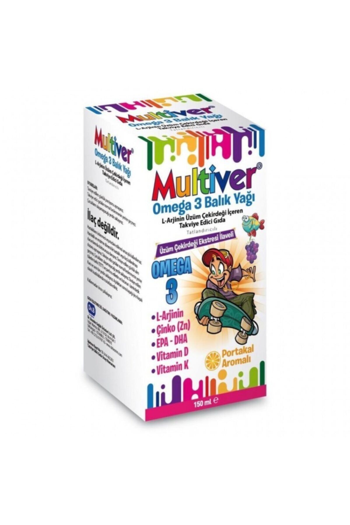 MULTIFICTION Multiver Portakal Omega 3 Balık Yağı Şurubu