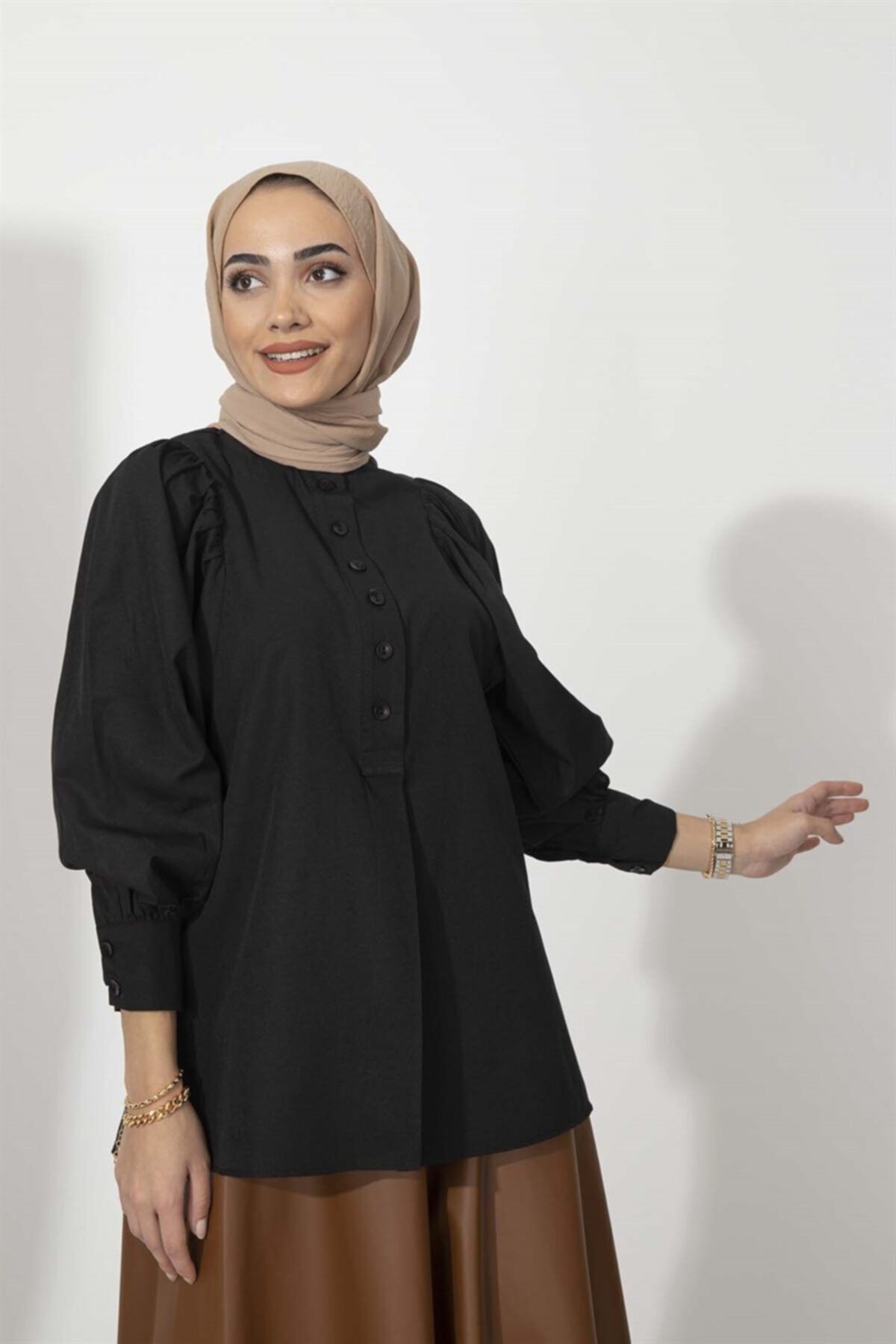 moda ala Linda Gömlek Siyah