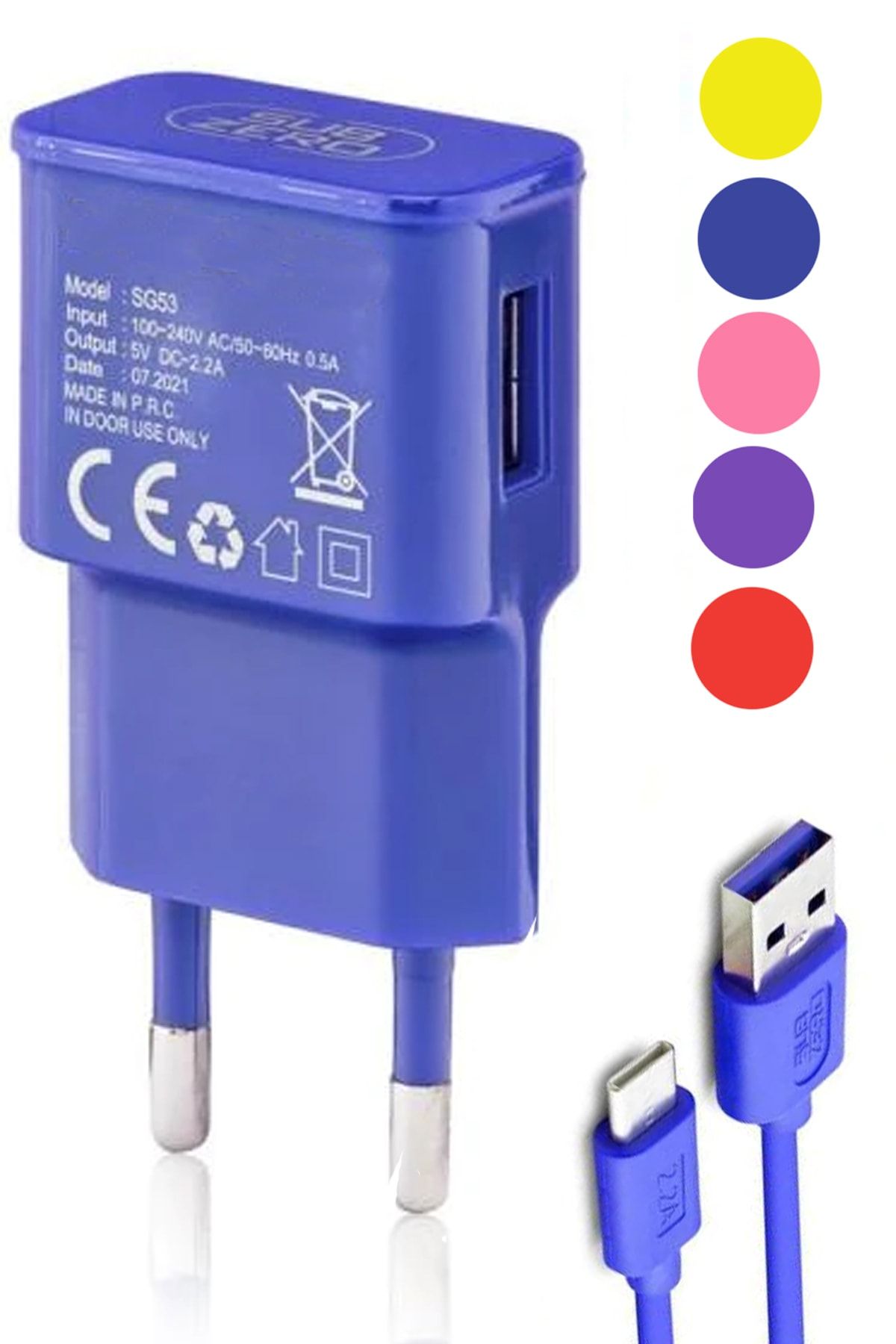 Samsung Galaxy J6 Plus 2018 Şarj Aleti Micro Usb 2.2a -- Sbzr-lacivert