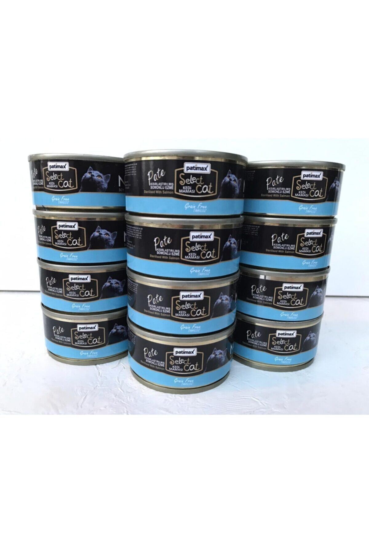 Patimax Kısırlaştırılmış Somonlu Ezme Kedi Konserve 80gr X 12 Adet