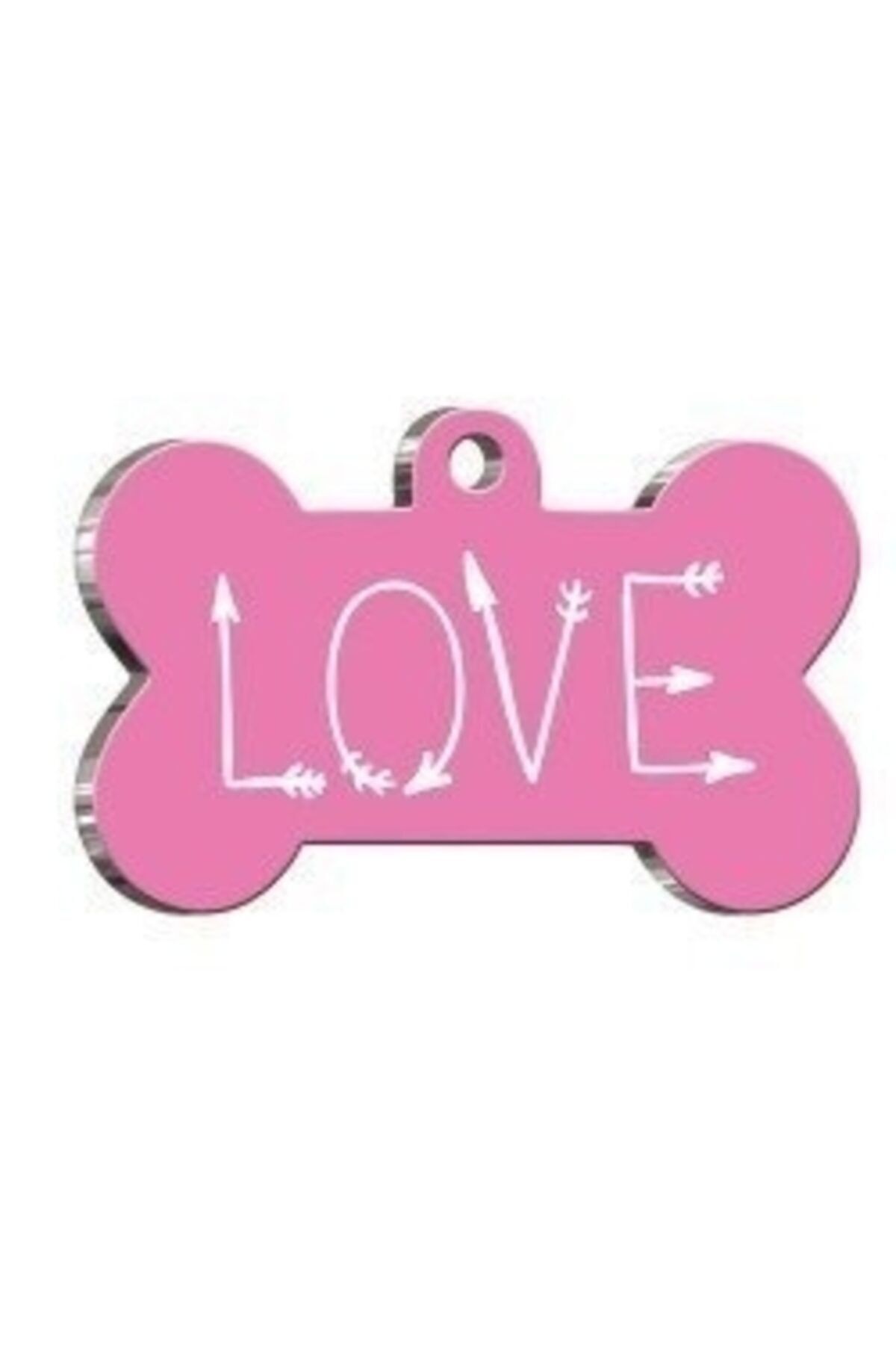 altın pati Love Letter Pembe Kedi Köpek Künyesi