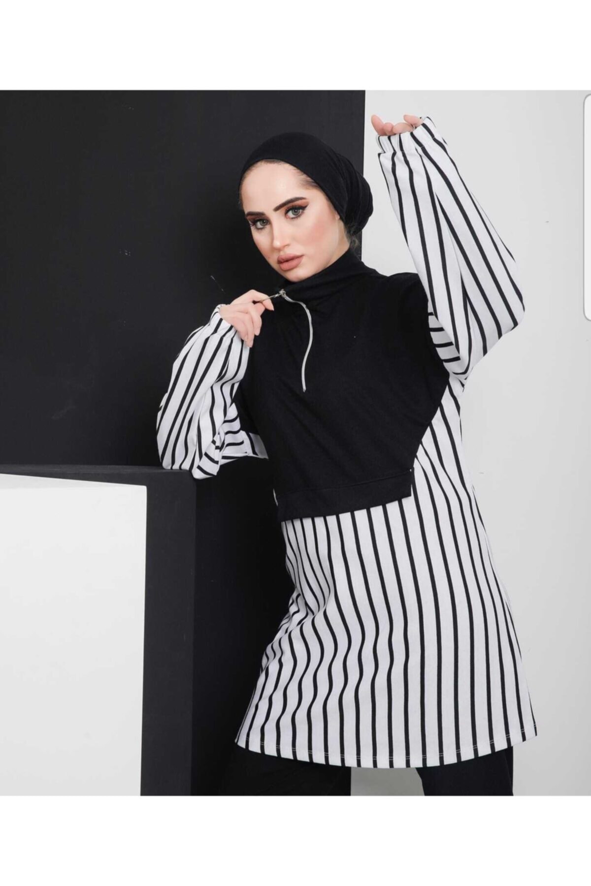 sinanur Çizgili Eşofman Takım