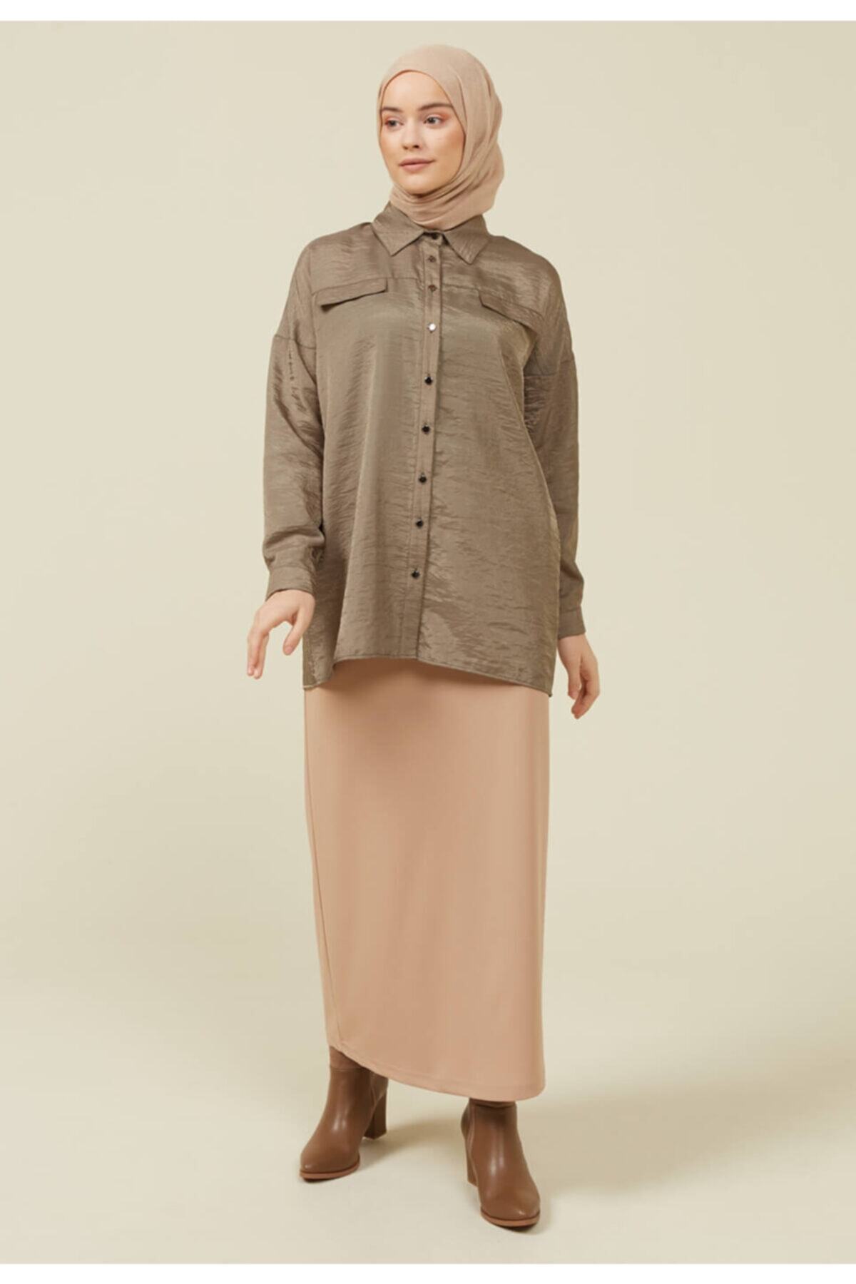 Setrms Bej Beli Lastikli Kalem Etek 2216047