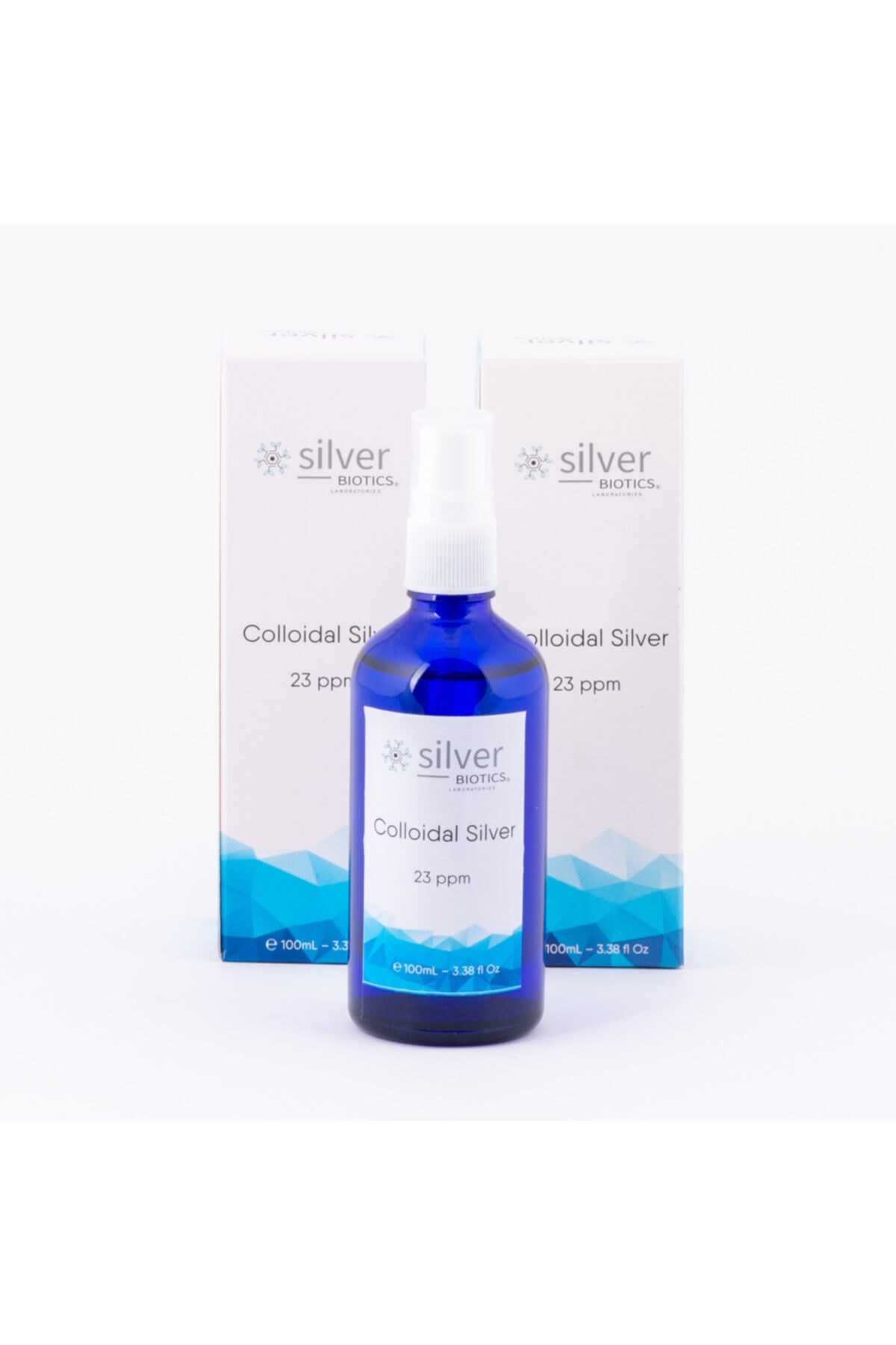 silverBIOTICS Gümüş Suyu Spreyi 23 Ppm 100ml Cam Şişe Sprey 2li Set Hydrasense Kolloidal