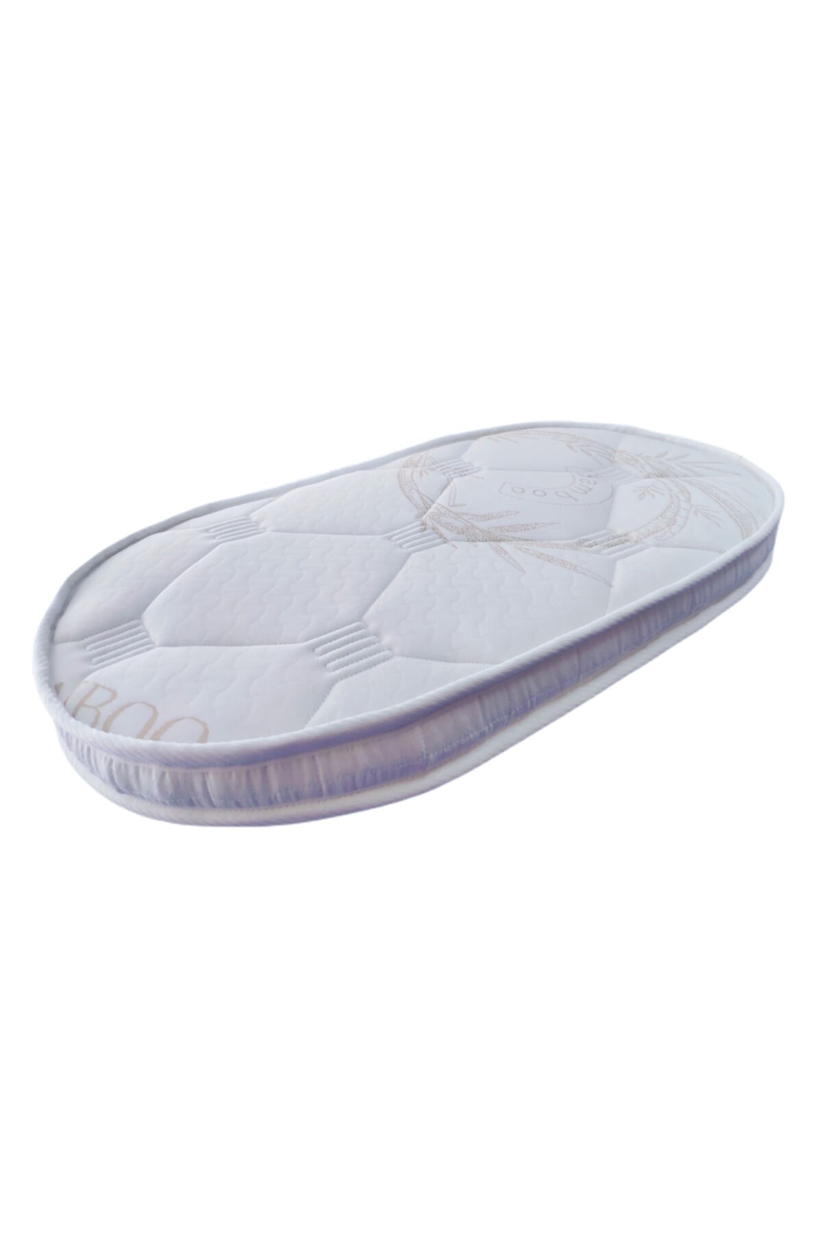 Nsnhome Anne Yanı Oval Beşik Bambu Kumaş 50x90x8 Sünger Yaysız Park Yatak