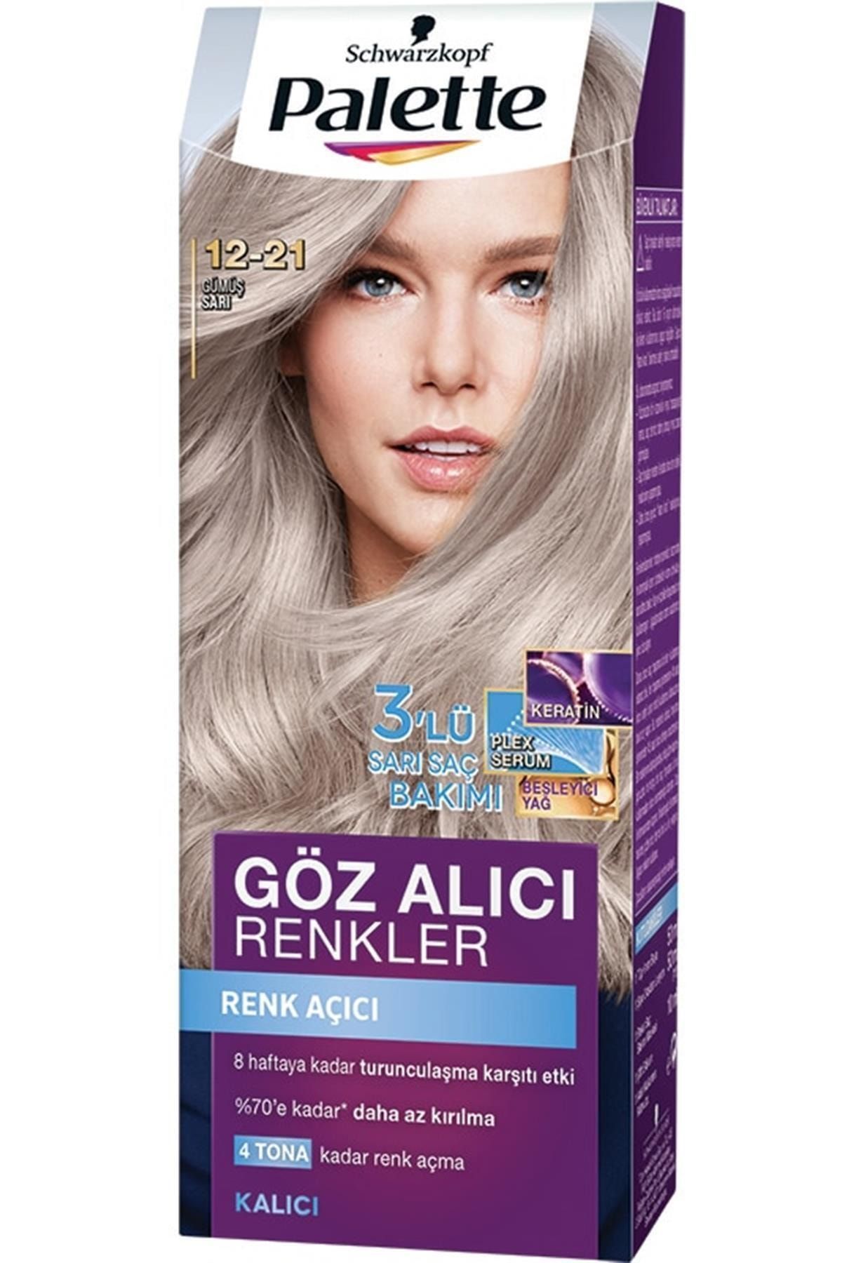 Palette Marka: Göz Alıcı Renkler Renk Açıcı 12-21 Gümüş Sarı Kategori: Saç Boyası