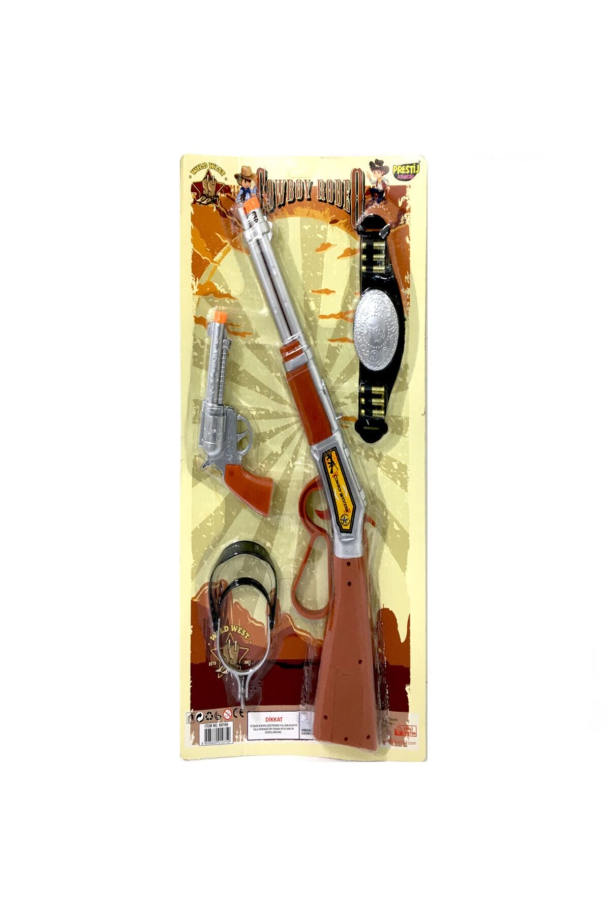 Beyaz At Yılın Ilk Fırsatları - Cowboy Rodeo Kemerli Mahmuzlu Kartela Kovboy Seti - ™ ®