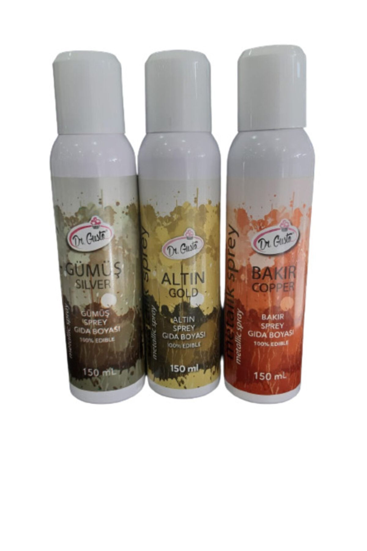 Dr. Gusto Dr Gusto 3 Lü Set Altın / Bakır / Gümüş Sprey Boya 150ml